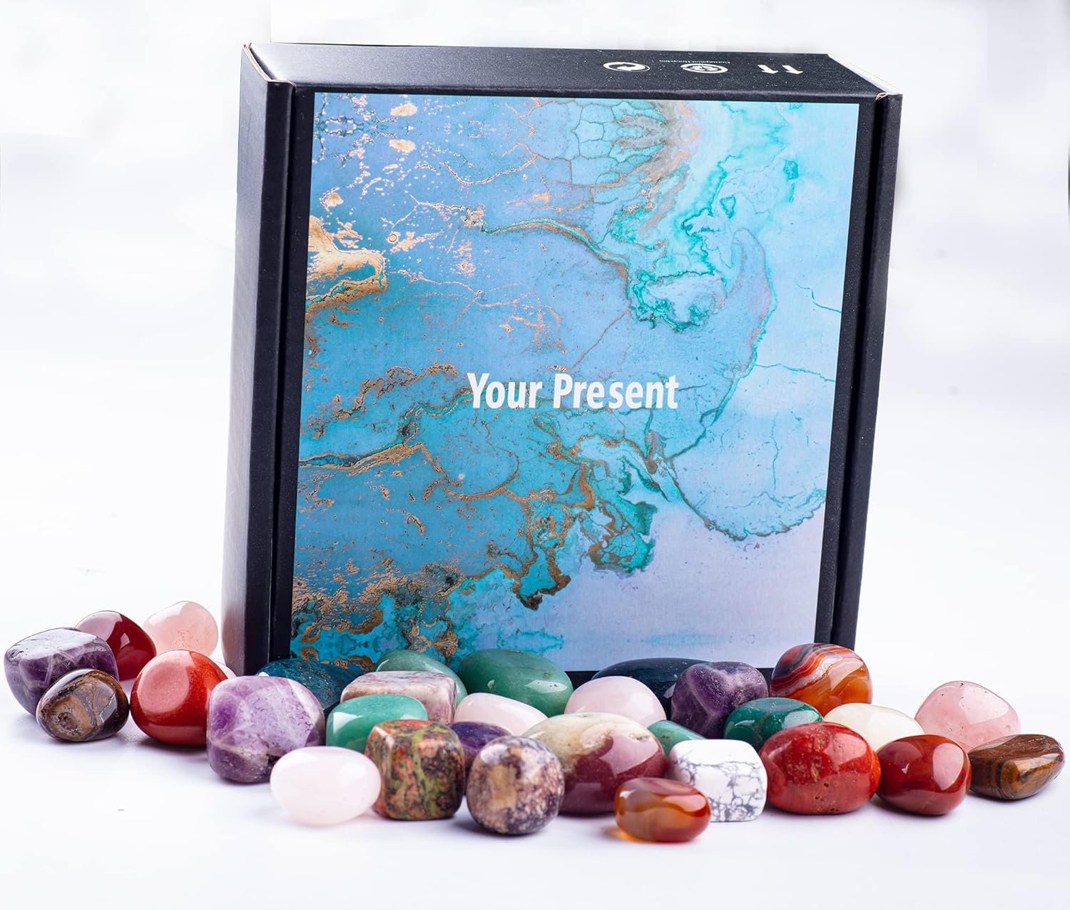 UU UNIHOM Cristales pulidos a granel de 3 libras, piedras curativas y piedras para pulir, cristales surtidos para hacer joyas, curación, meditación,