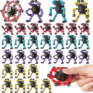 Fidget Spinners transformables de 32 piezas para niños y adultos, juguetes sensoriales para aliviar el estrés para niños y niñas, giroscopios de Fidget Spinners transformables de 32 piezas para niños y adultos, juguetes sensoriales para aliviar el estrés para niños y niñas, giroscopios de