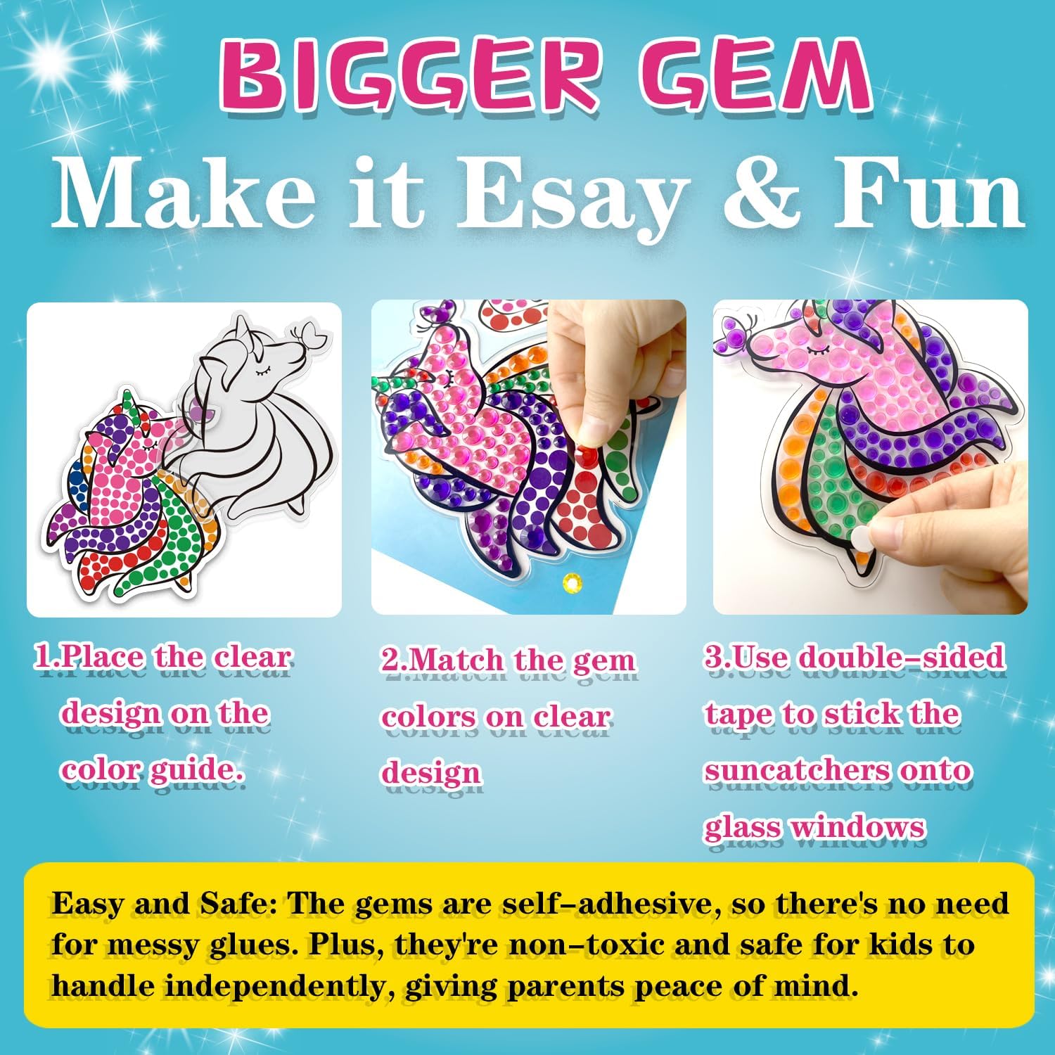 WAHFNG Gem Art, kit de pintura de diamantes para niños, haz tus propios llaveros y atrapasoles  Artes y manualidades para niñas y niños de 6 a 12
