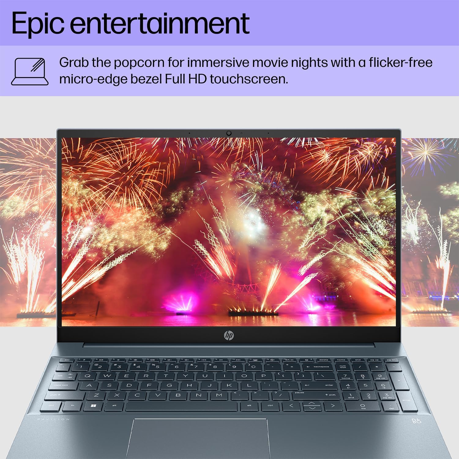 HP Pavilion – Laptop de negocios, pantalla táctil FHD de 15.6 pulgadas, procesador Intel Core i7-1355U, NVIDIA GeForce MX550, 32 GB de RAM, SSD de 1
