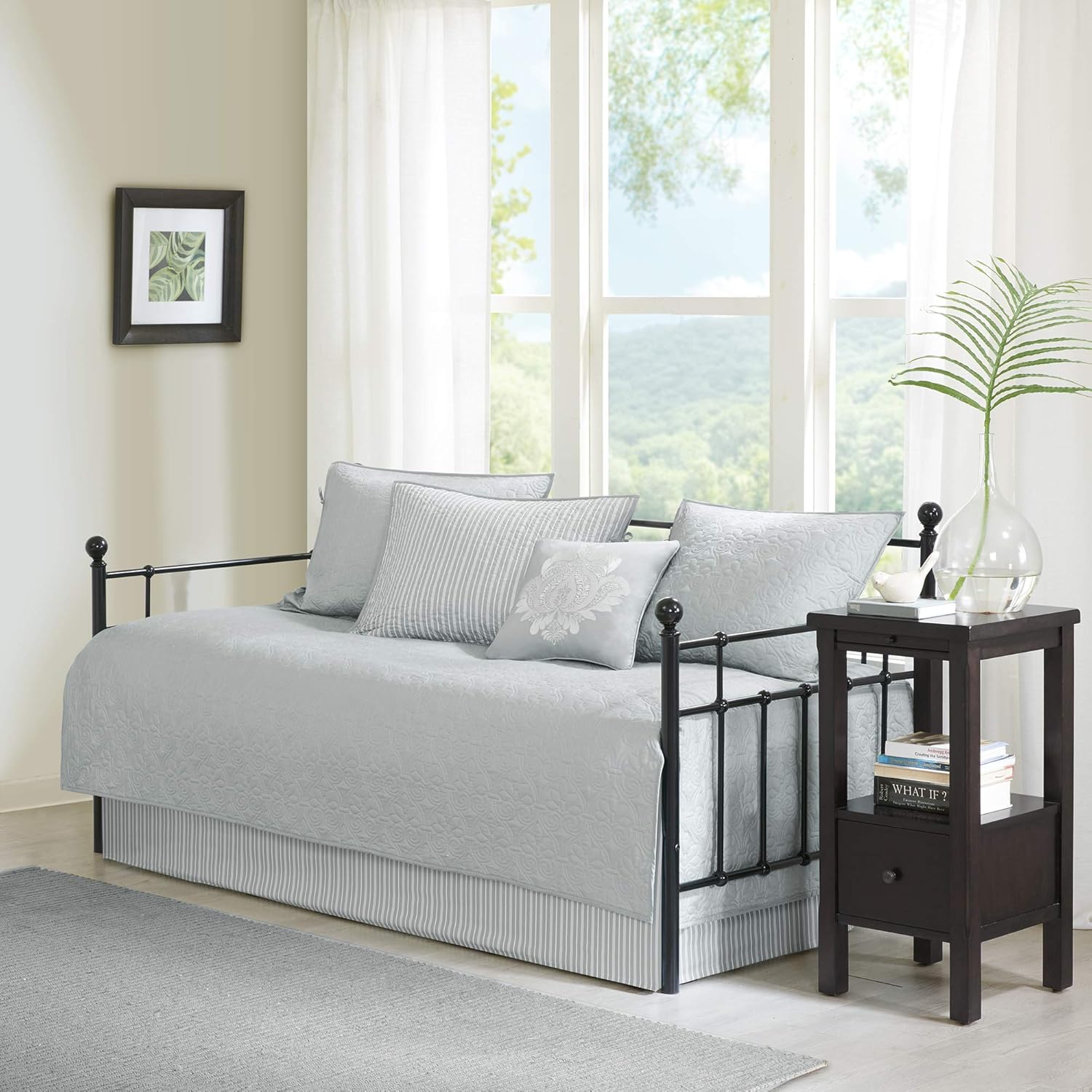 Madison Park – Ropa de cama de lujo para todas las estaciones con faldón, fundas a juego y almohada decorativa