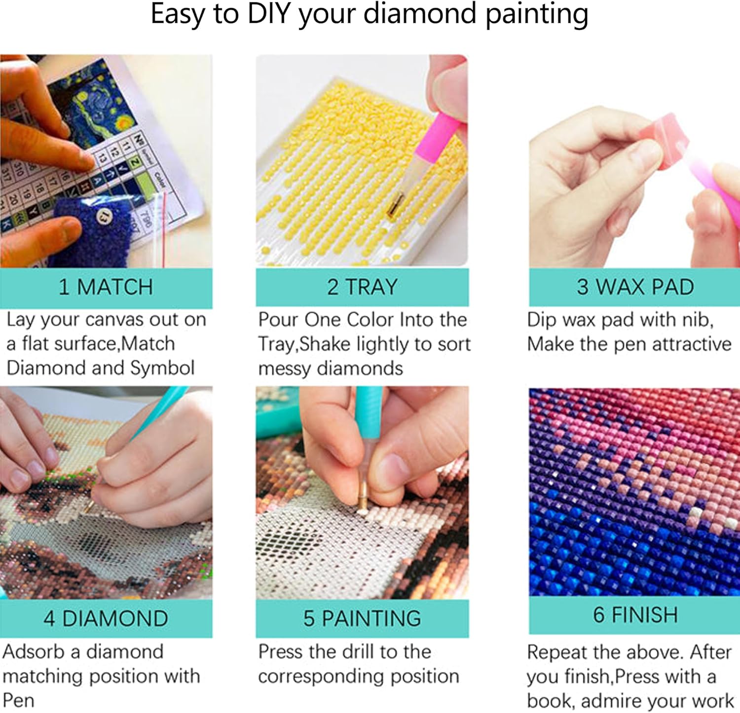 Kits de pintura de diamantes personalizados, fotografía de arte de diamantes 5D personalizada para adultos, personaliza tu propia imagen, kits de