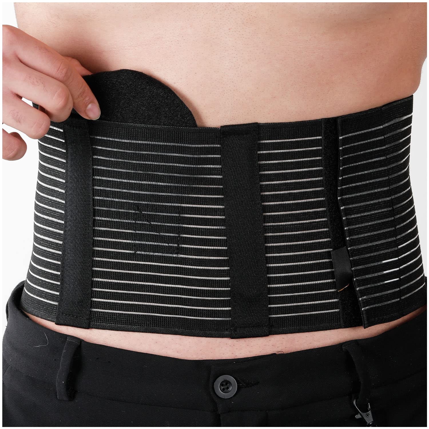 Armor Cinturón flexible de soporte para hernia umbilical para adultos para aliviar el dolor abdominal y la presión, elástico y cómodo control de