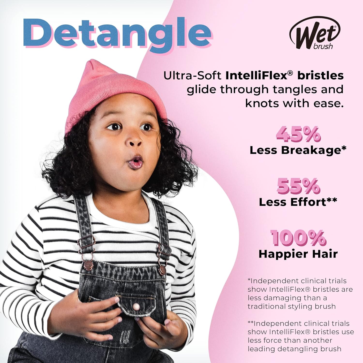 Wet Brush – Cepillo Original Detangler para todo tipo de cabello, con cerdas IntelliFlex ultrasuaves que se deslizan con facilidad por los nudos,