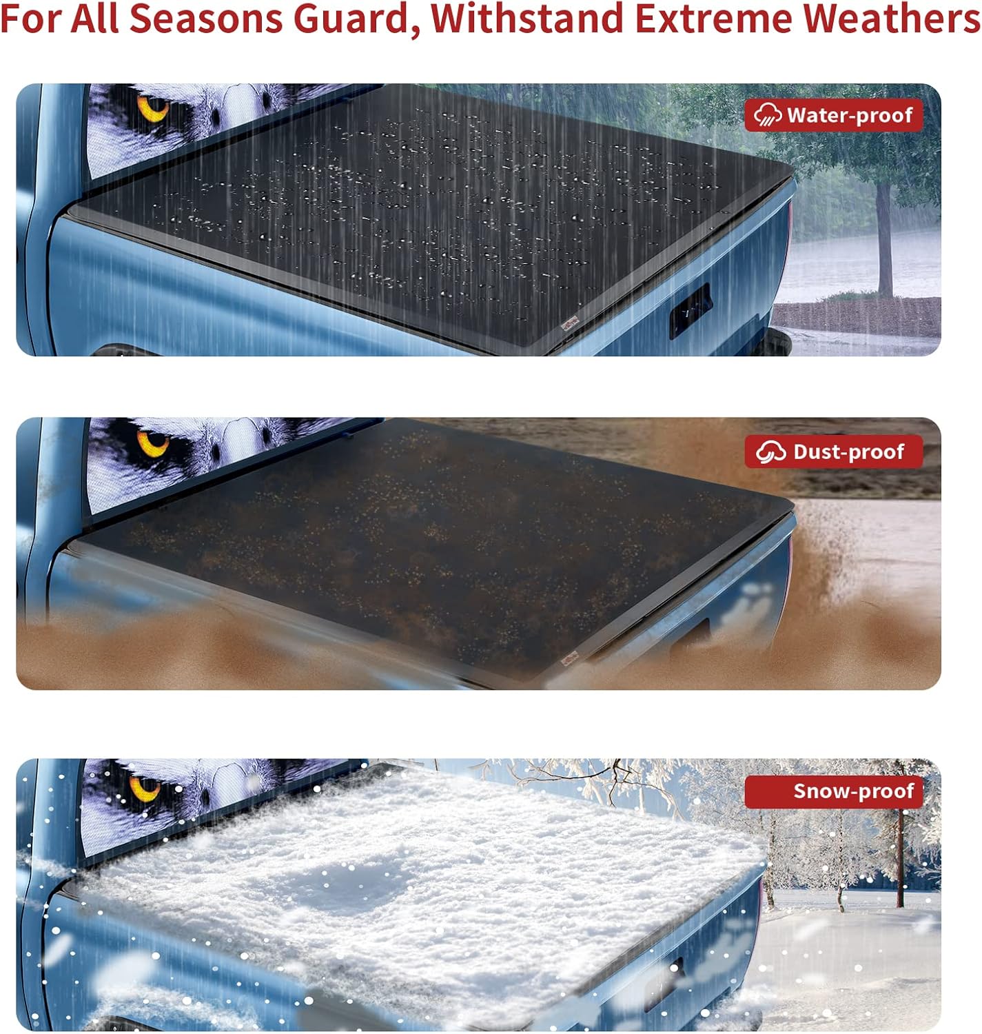 North Mountain Cubierta enrollable Tonneau para caja de camioneta ChevyGMC de 6.5 pies, se adapta a Chevrolet 1988-2000, GMC C1500, C2500, C3500,