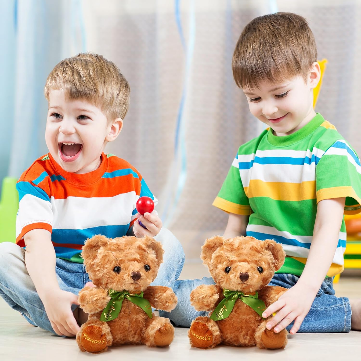 10 piezas de osos de peluche suave, lindos osos para niños y niñas, cumpleaños, día de San Valentín, baby shower, oso recuerdo de fiesta (marrón