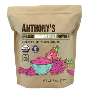 Anthony’s Polvo orgánico de fruta del dragón, 8 onzas, liofilizado, sin gluten, sin OMG Anthony’s Polvo orgánico de fruta del dragón, 8 onzas, liofilizado, sin gluten, sin OMG
