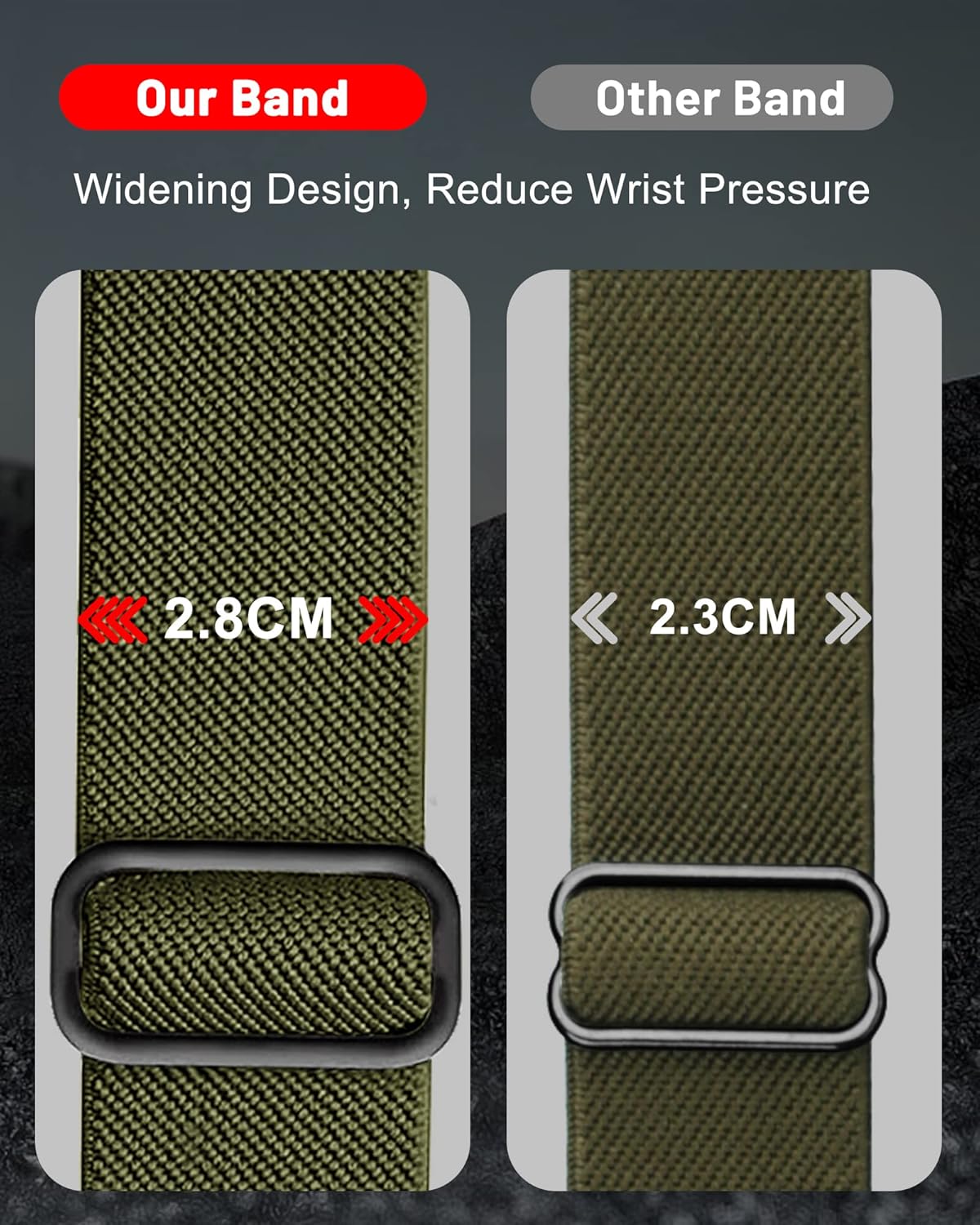 Paquete de 3 correas de nailon más anchas compatibles con Apple Watch Ultra de 1.92 pulgadas, Series 87 de 1.772 pulgadas, Series SE654 de 1.732