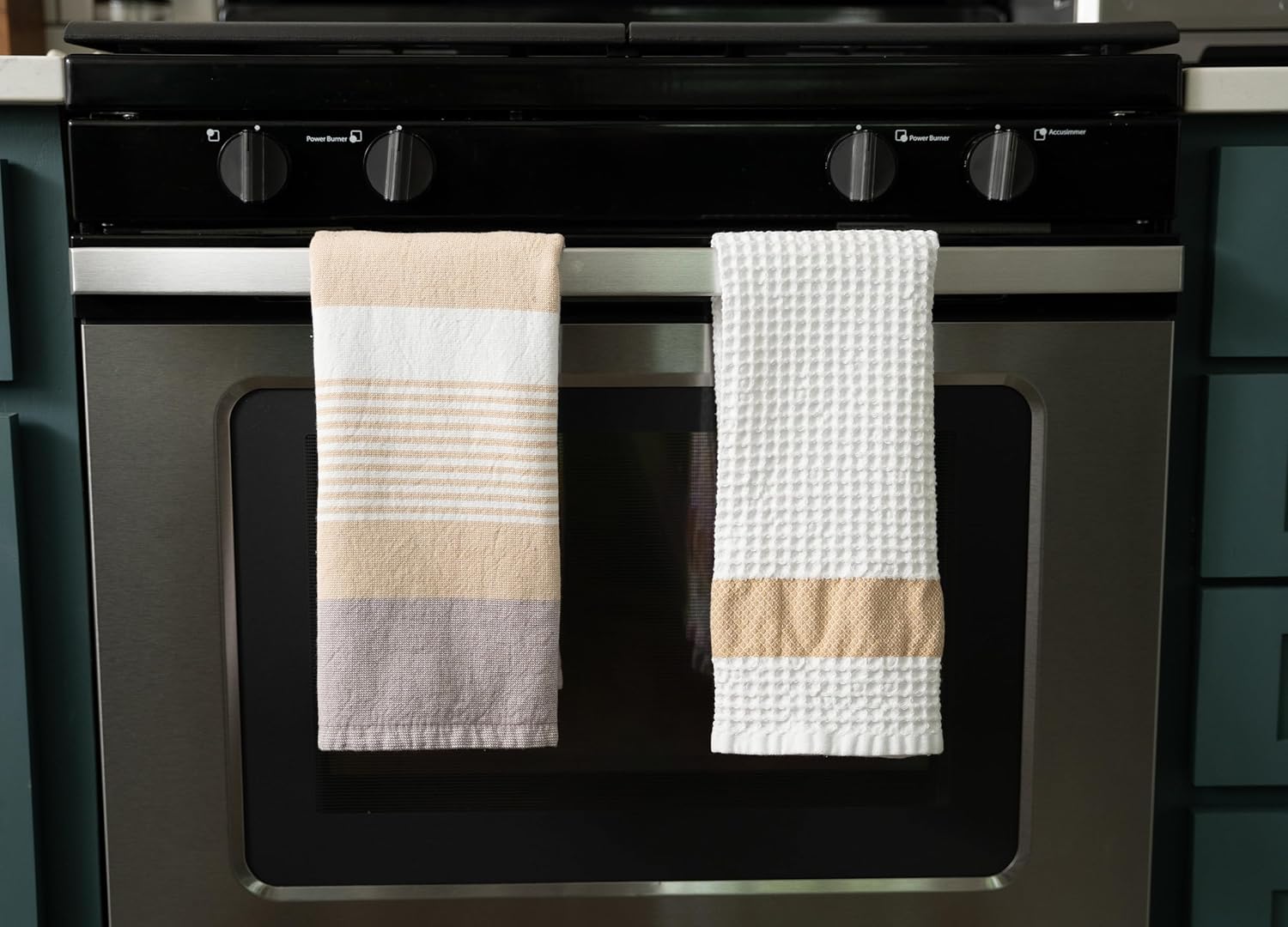 MyPillow Toallas de cocina, paquete de 4 paños de cocina, color marrón