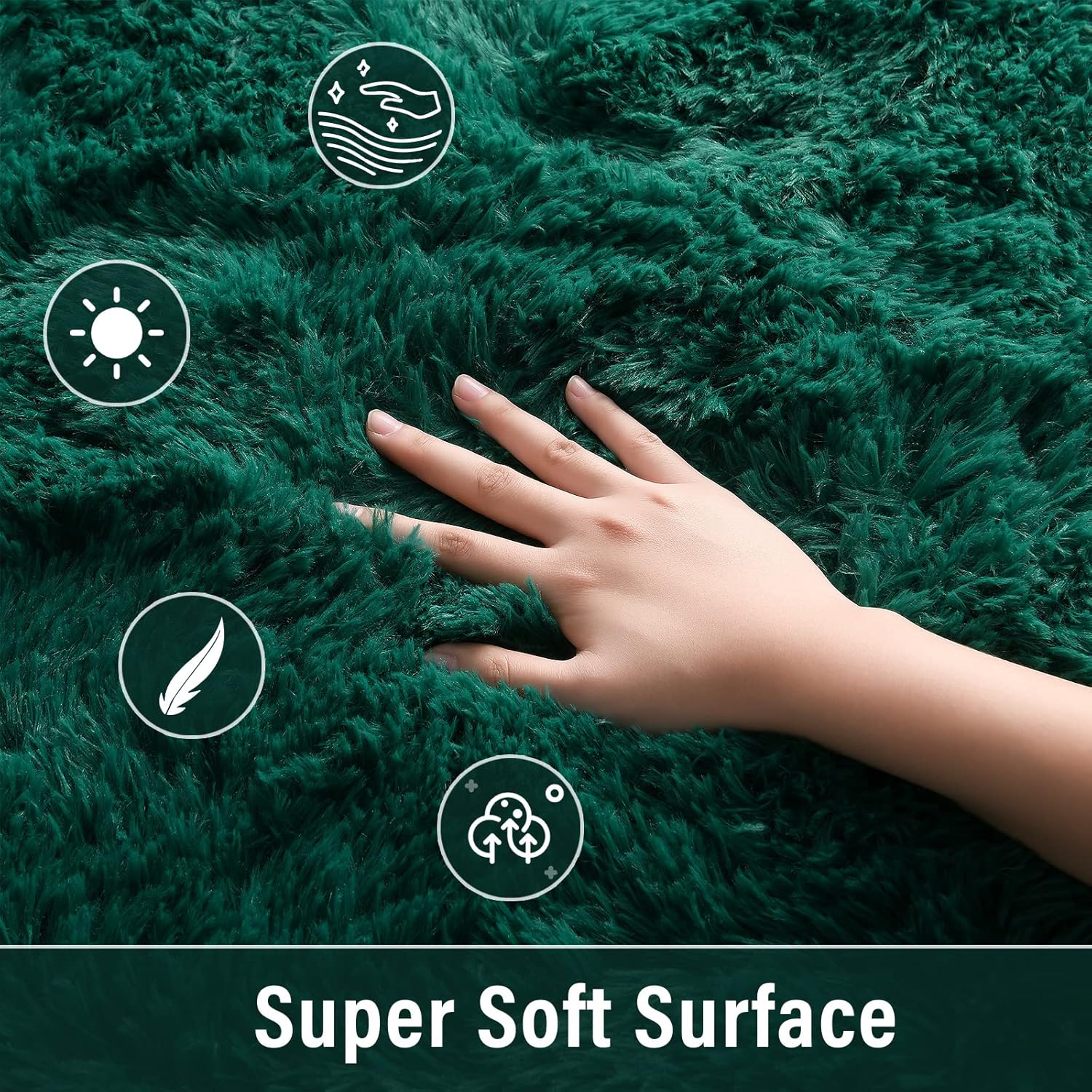 Merelax – Tapete moderno afelpado para habitación, sala, habitación de niños y guardería, tapete decorativo suave, cómodo y antideslizante para