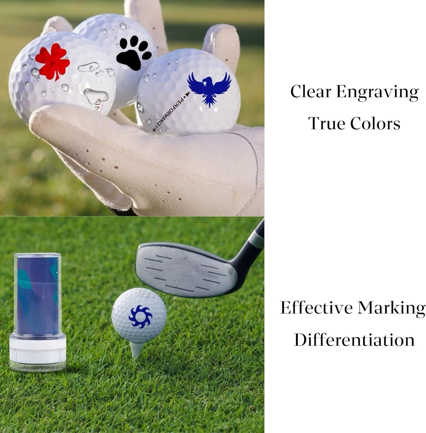 Sello marcador personalizado para pelotas de golf, sello personalizado para pelotas de golf, marcador de pelota fotosensible impermeable,