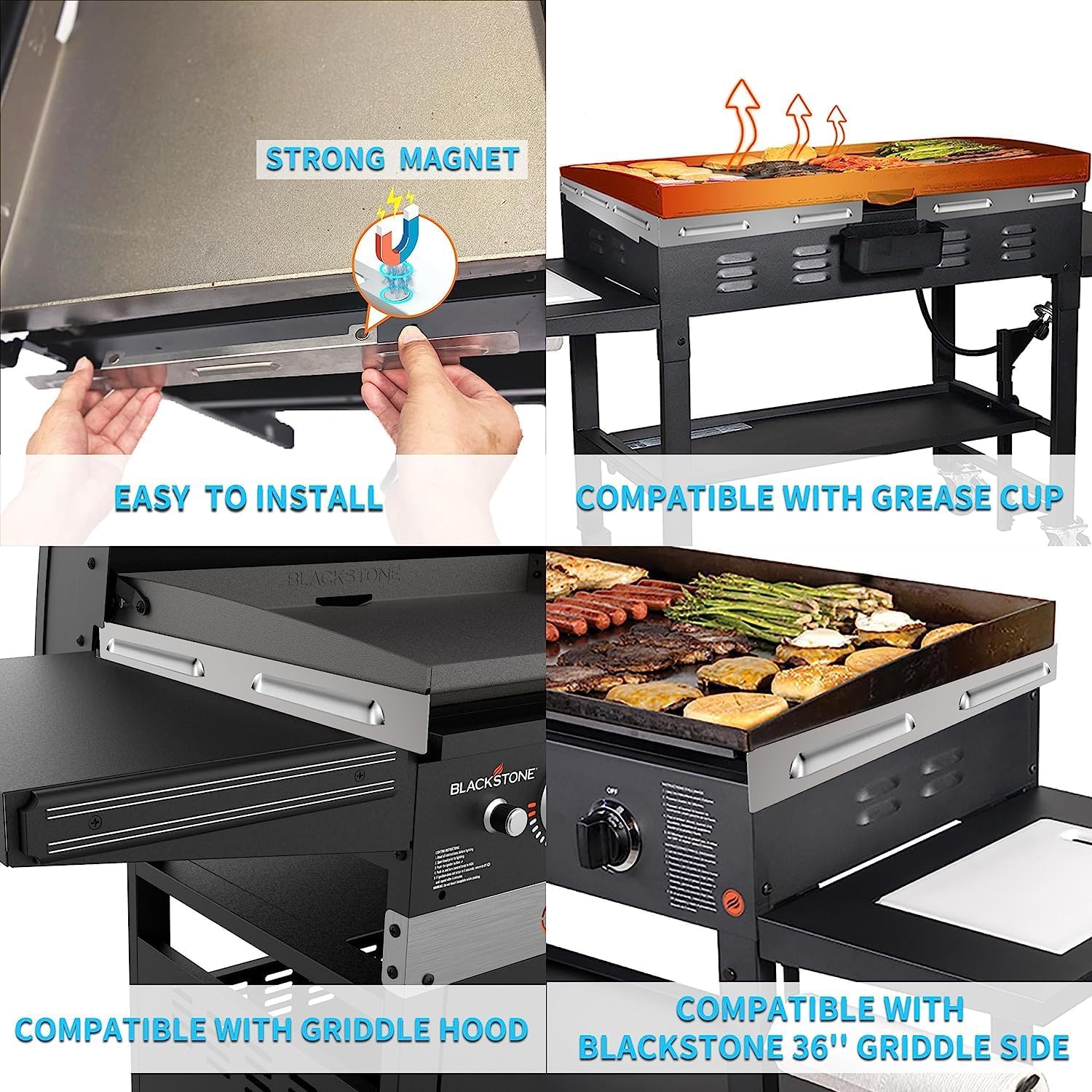 Protectores de viento para parrilla Blackstone de 22 pulgadas, accesorios de parrilla de protección contra el viento para Blackstone de 22 pulgadas,