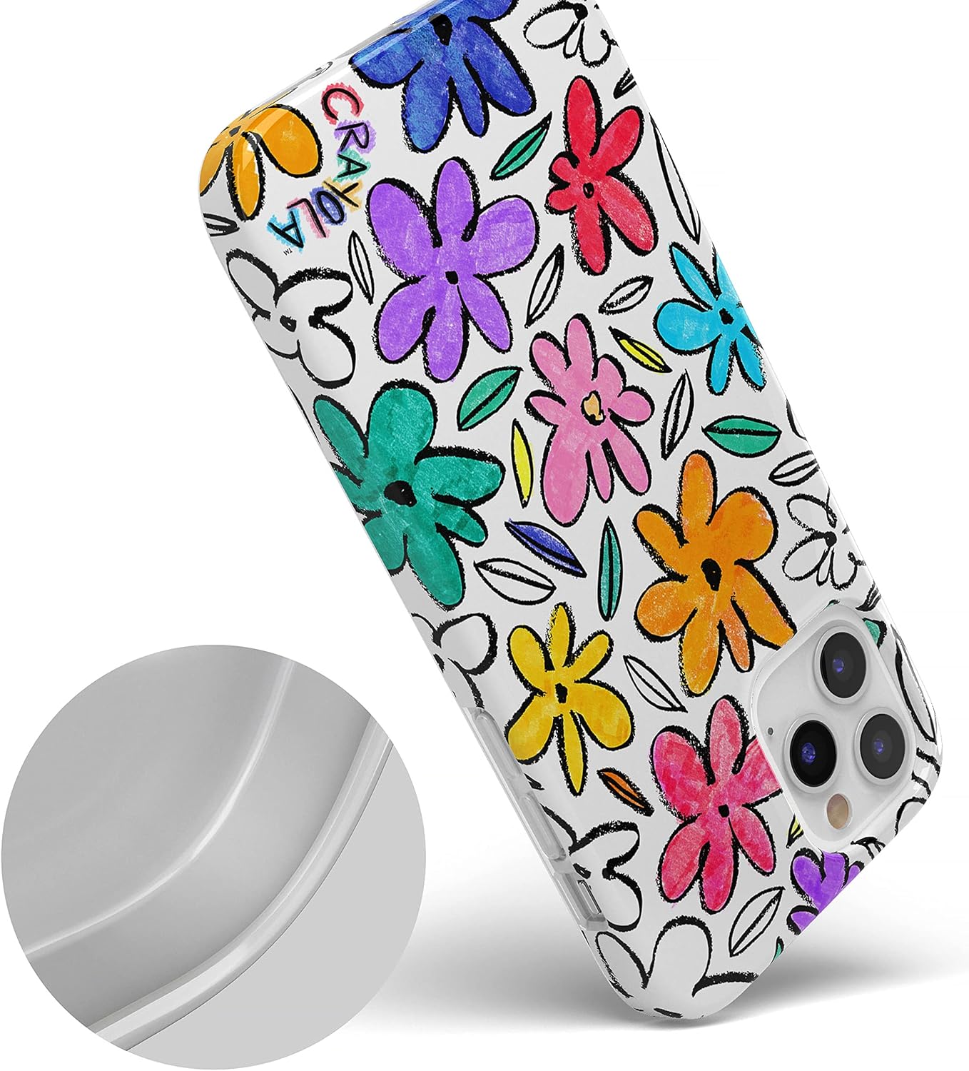 Casely Funda para iPhone 1212 Pro  Fuera de las líneas  Funda con marcador Crayola
