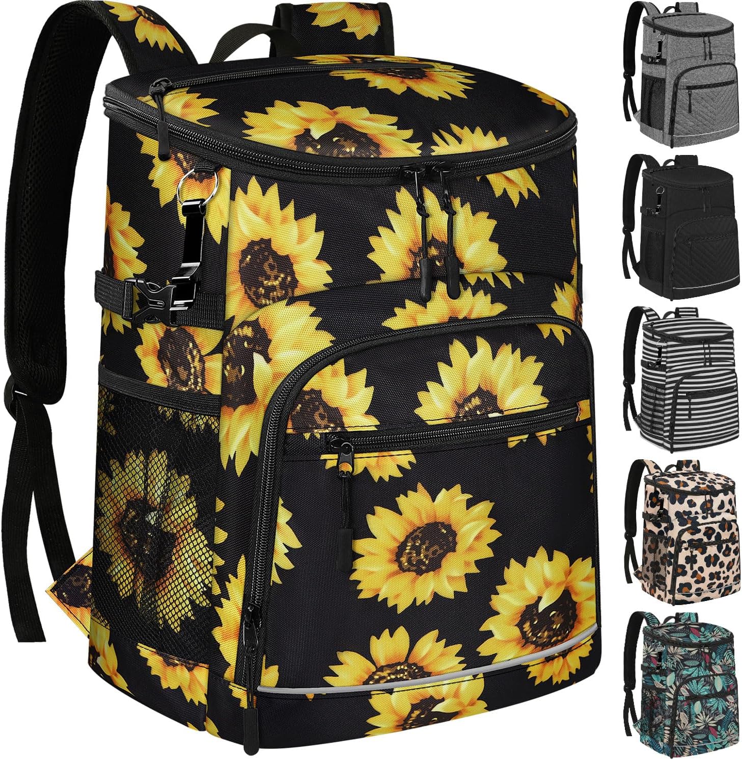 Mochila térmica aislada a prueba de fugas, impermeable, bolsa enfriadora de 30 latas, gran capacidad, ligera, para viajes, camping, playa, hielera