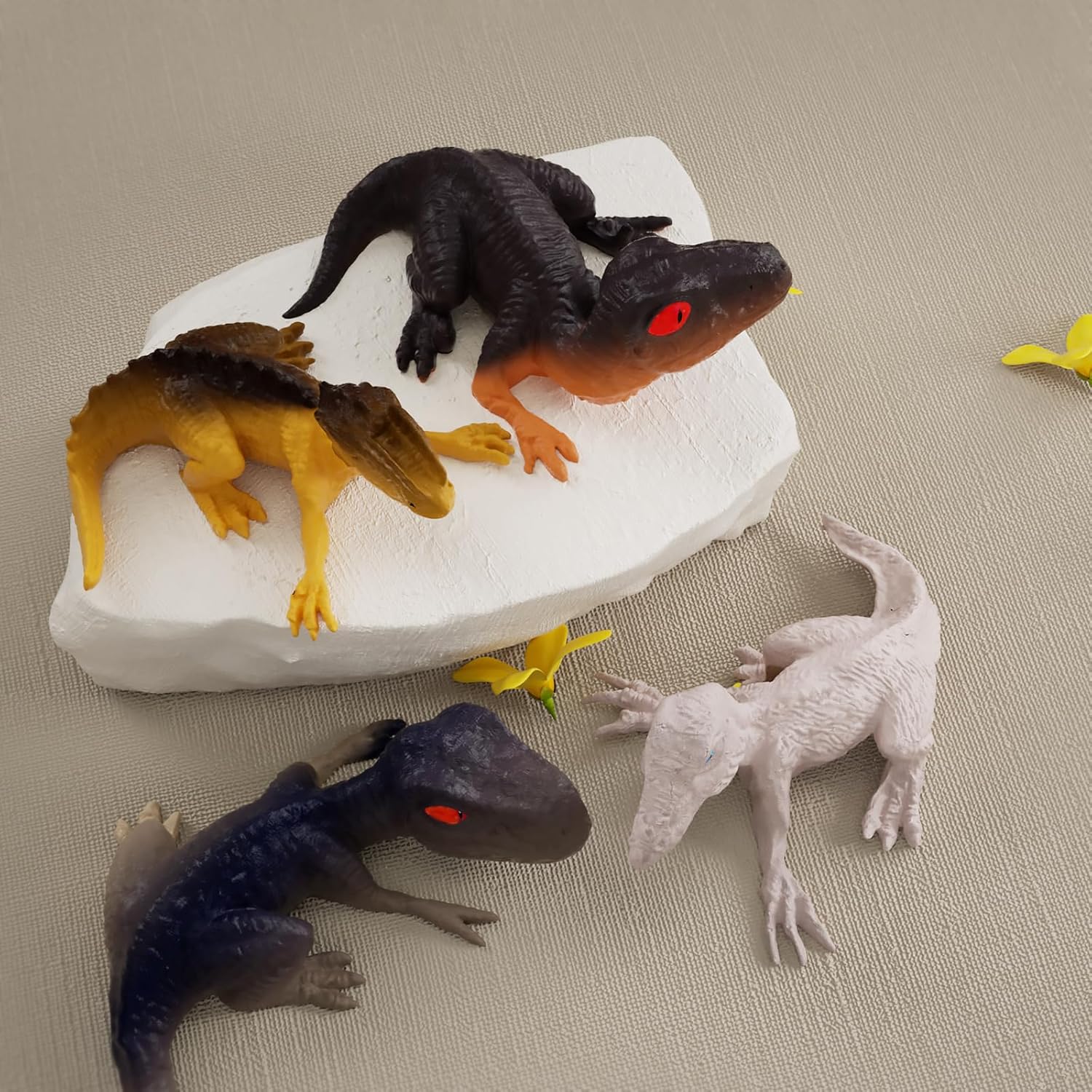 6 piezas de moldes de resina de dinosaurio, moldes de silicona, resina epoxi, pequeños dinosaurios, dragones, artículos para decoración, mesa,