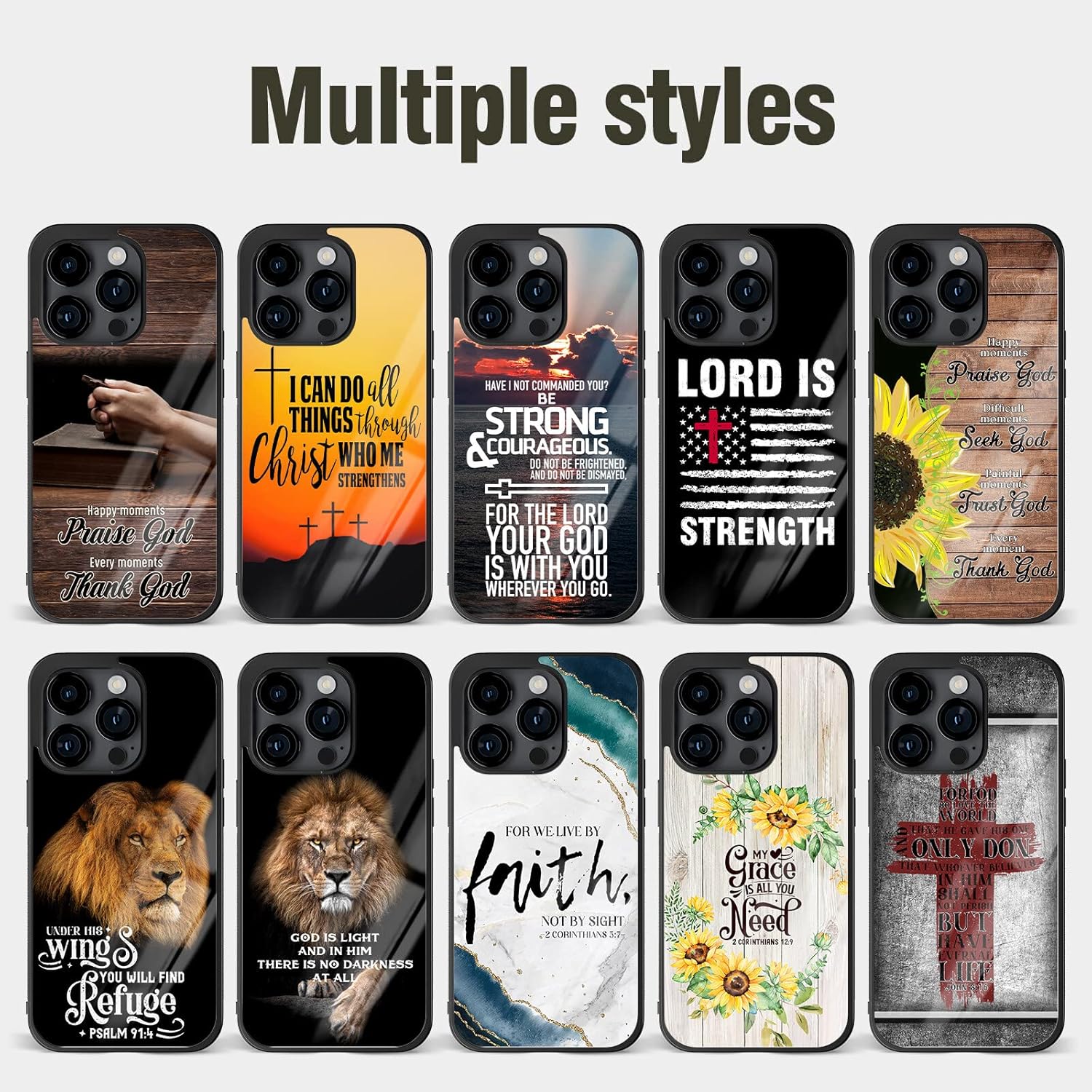 Fundas de teléfono con versículos de Biblias cristianas para mujeres y niñas, aplicables para iPhone 11 12 13 14 Pro Max Plus Mini Xr Xs, Samsung