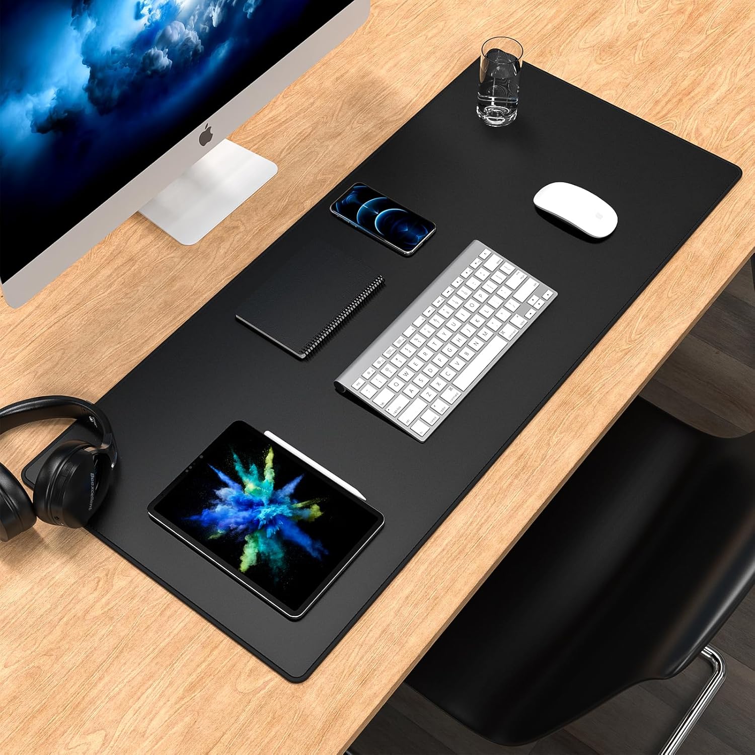 Alfombrilla de mouse grande para juegos con base de goma antideslizante, alfombrilla de escritorio impermeable para escritorio, almohadilla de