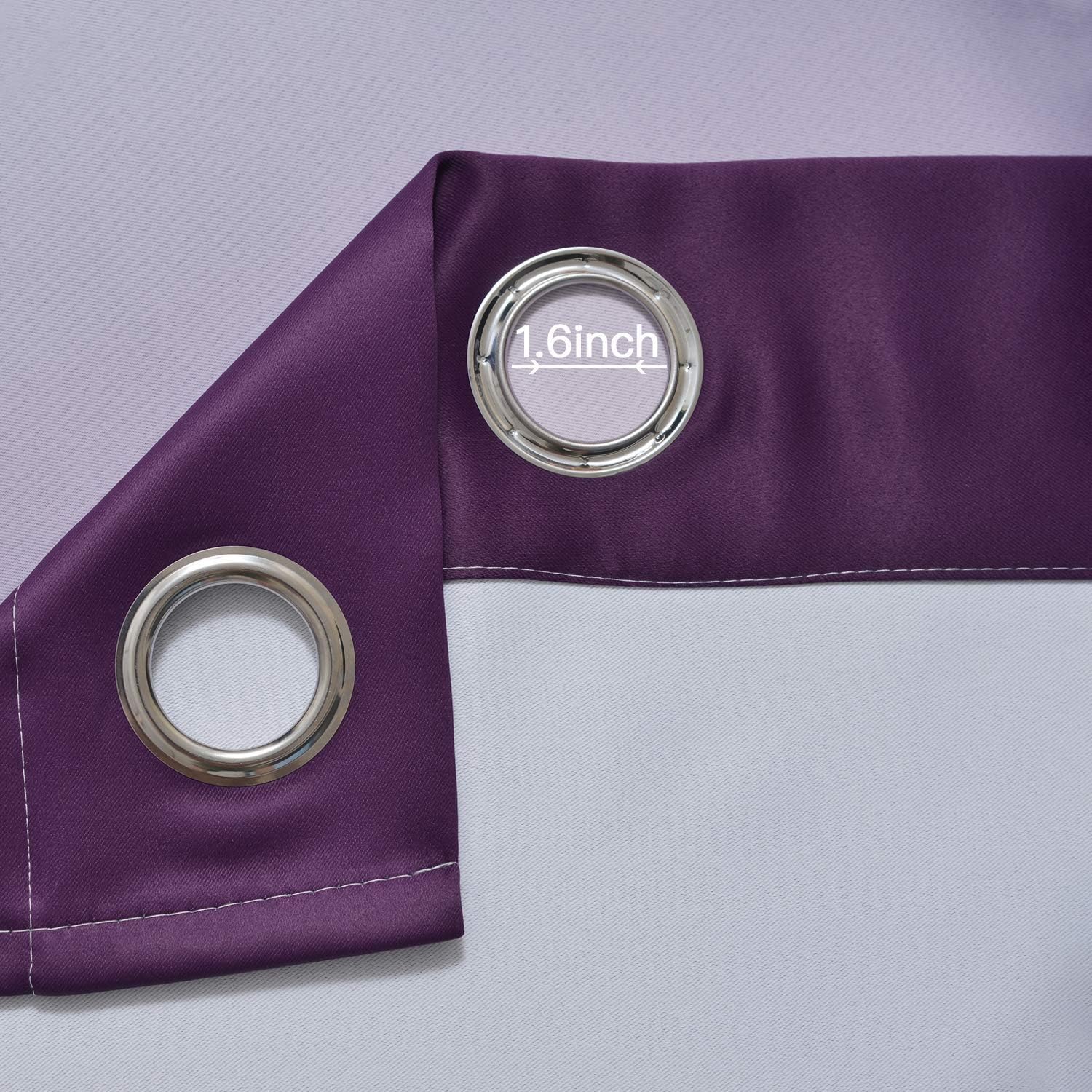 Yakamok – Cortinas blackout con color degradado, poliéster grueso, aislamiento térmico y ojales para sala y dormitorio