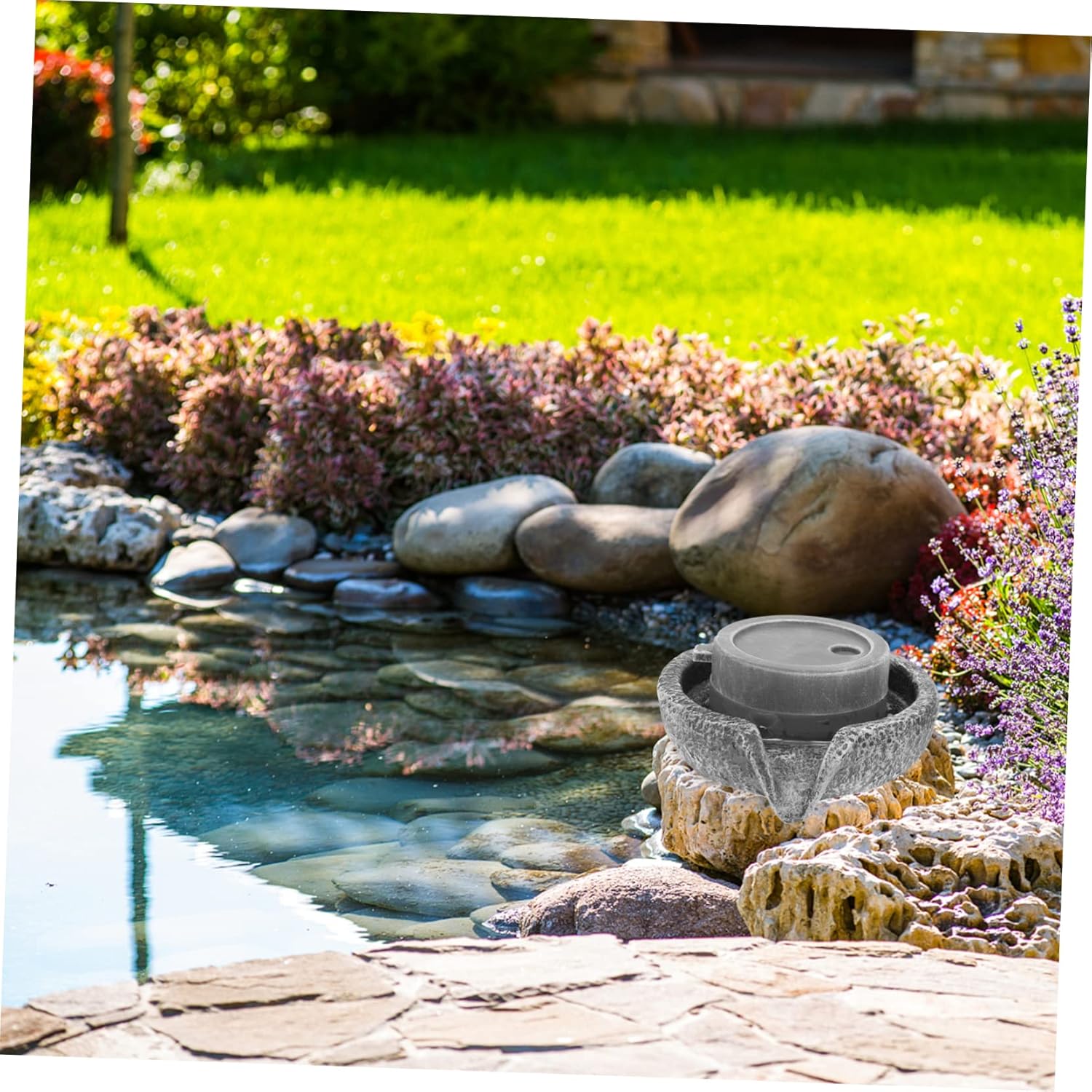 DECHOUS 1 Unidades Micro Molino de Agua Fuente de Mesa Accesorios de Mesa Cascada Interior Micro Fotografía Prop Decoración Mini Fuente de Agua