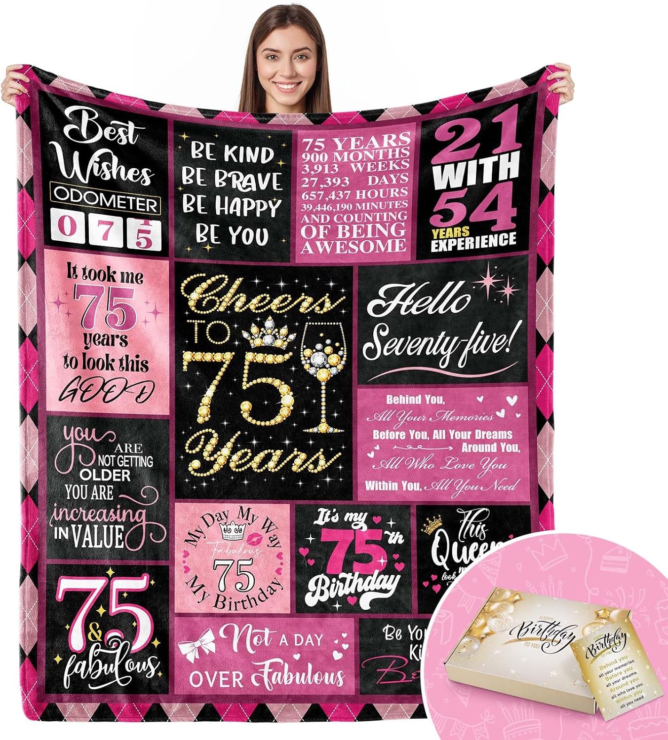 Regalos de cumpleaños 75 para mujeres, decoraciones de cumpleaños 75 para mujeres, regalos para cumpleaños 75, regalos de feliz cumpleaños 75, las