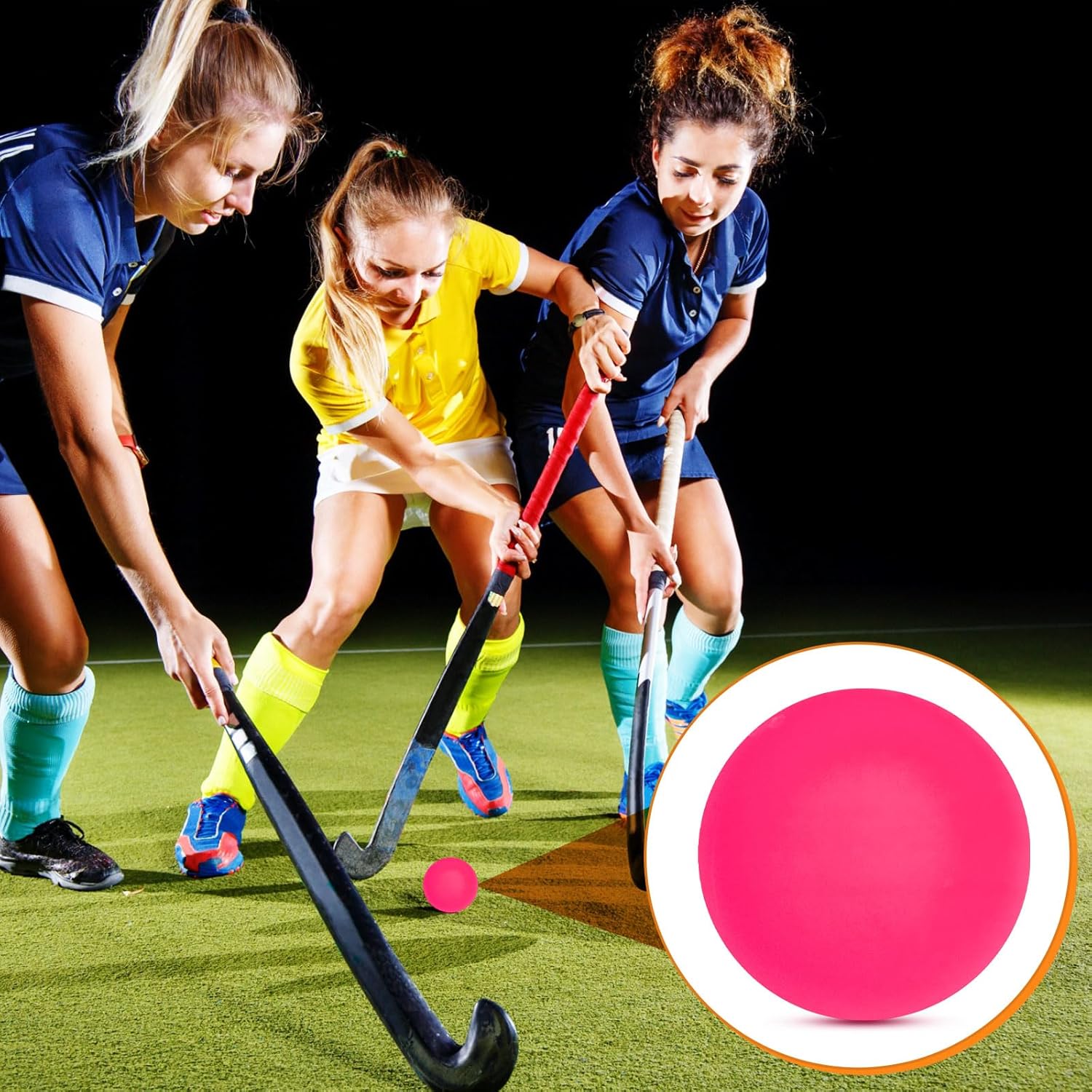 Liliful Bolas de hockey callejero a granel, juego de hockey sobre césped, bolas de rodillo, bolas de hockey de PVC de calidad, diseño de rebote