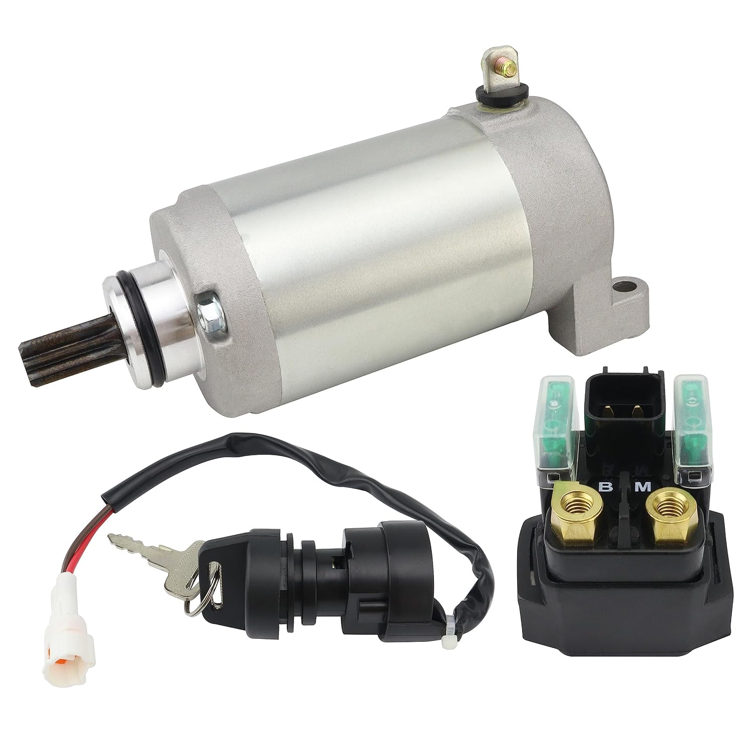 Motor de arranque con relé e interruptor de encendido para Yamaha Raptor 250 YFM25R 2008-2013, Raptor 250 YFM25R SE 2008-2011, Raptor 250 YFM25R SE