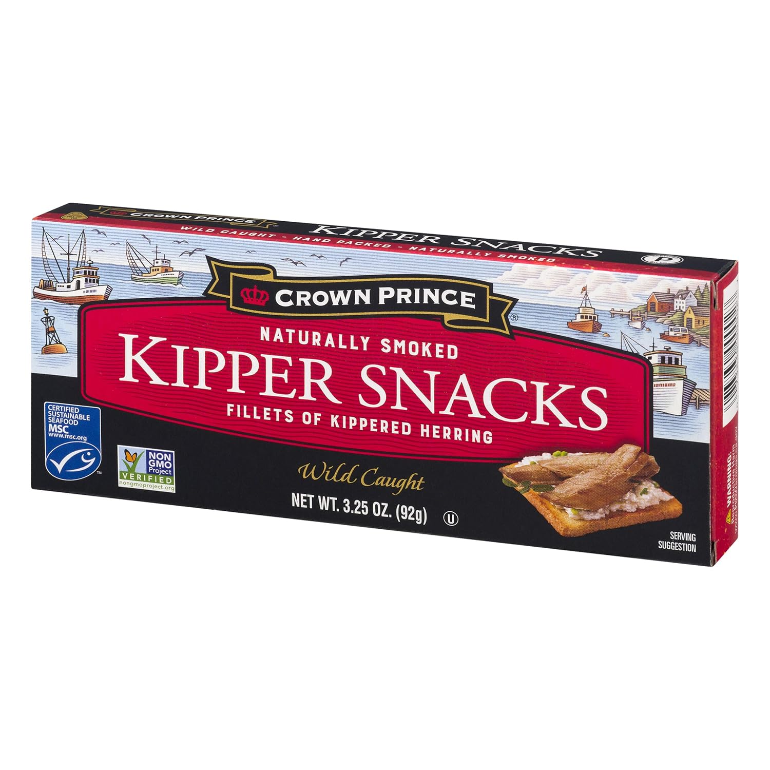 Crown Prince Kipper Snacks, Filetes de arenque en cubillo, ahumado naturalmente, 3.25 oz