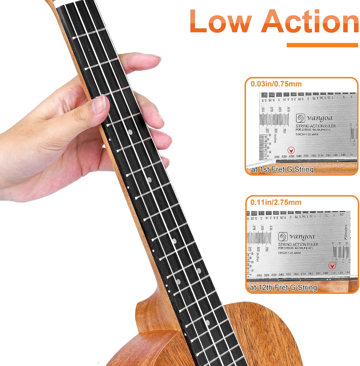 Vangoa Ukelele de concierto para principiantes, caoba de 23 pulgadas, ukelele para principiantes adultos con kit completo, ukelele hawaiano para
