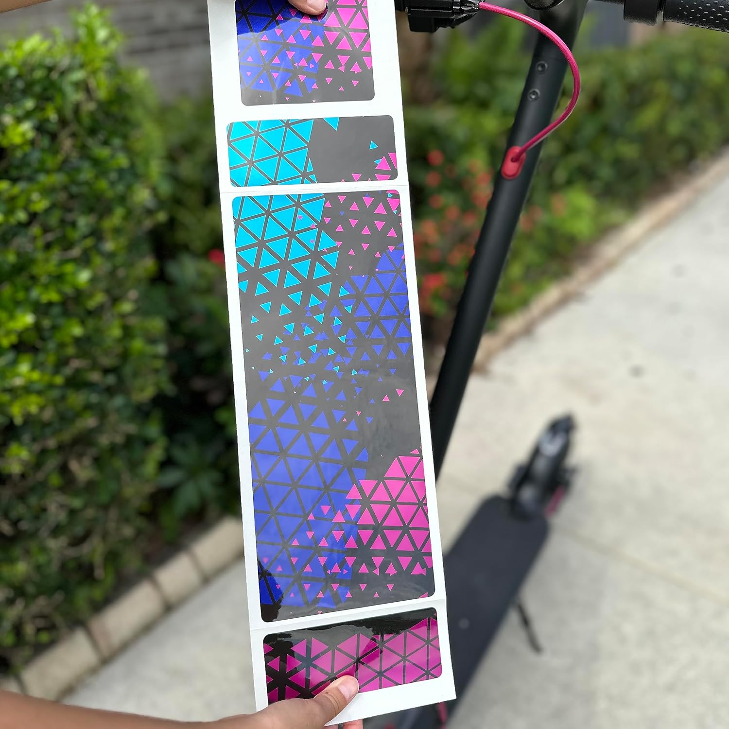 Calcomanías de vinilo autoadhesivas de alta calidad y fundas para patinete eléctrico de adultos, personaliza y protege tu viaje con estilo (Galaxy)