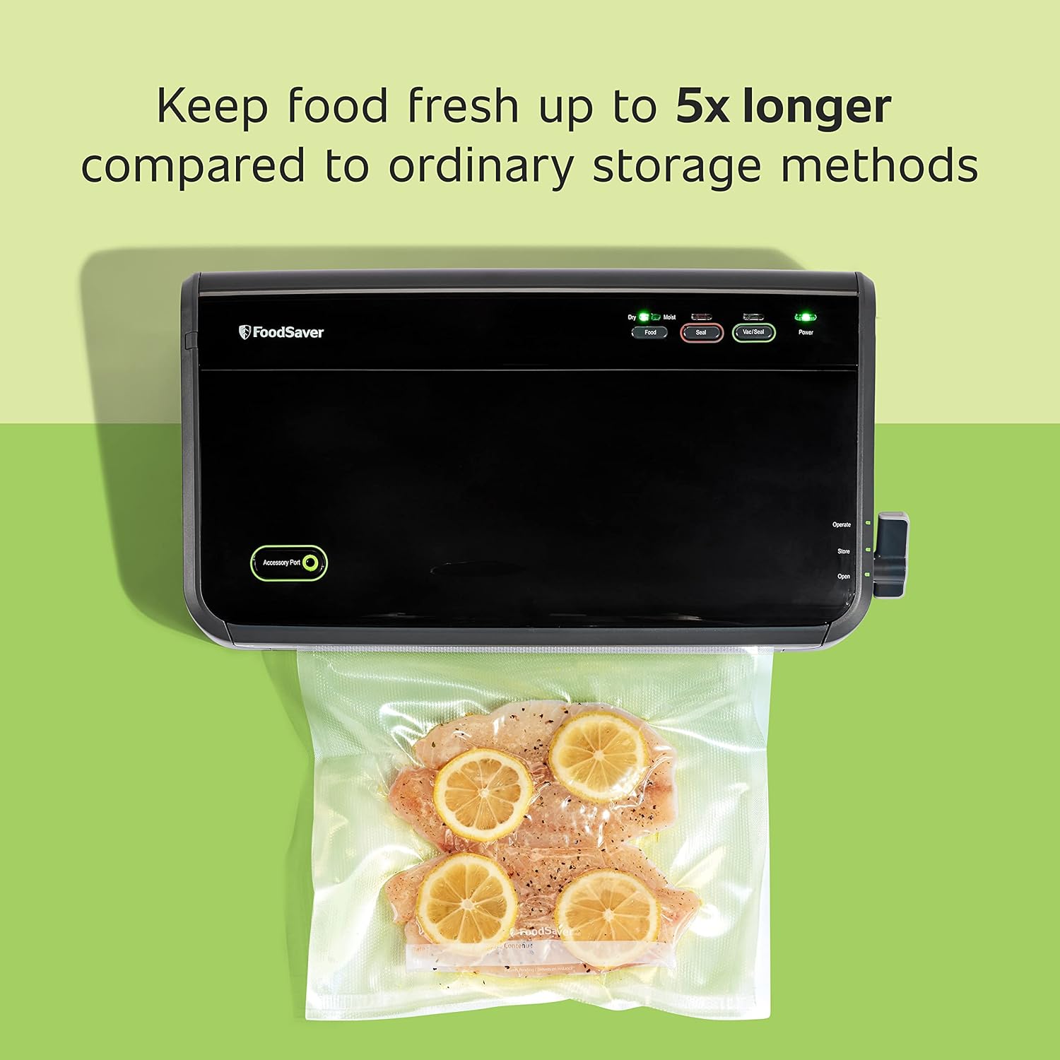 FoodSaver Máquina selladora al vacío con detección automática de bolsas y bolsas selladoras al vacío y bolsas de sellado al vacío precortadas de 1