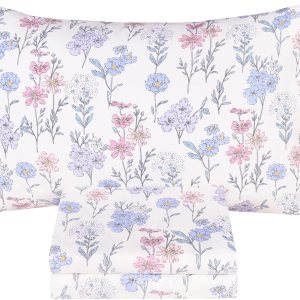 Scientific Sleep Juego de sábanas suaves y divertidas pequeñas de flores silvestres, sábana bajera con bolsillo profundo de 14 pulgadas, juego de Scientific Sleep Juego de sábanas suaves y divertidas pequeñas de flores silvestres, sábana bajera con bolsillo profundo de 14 pulgadas, juego de