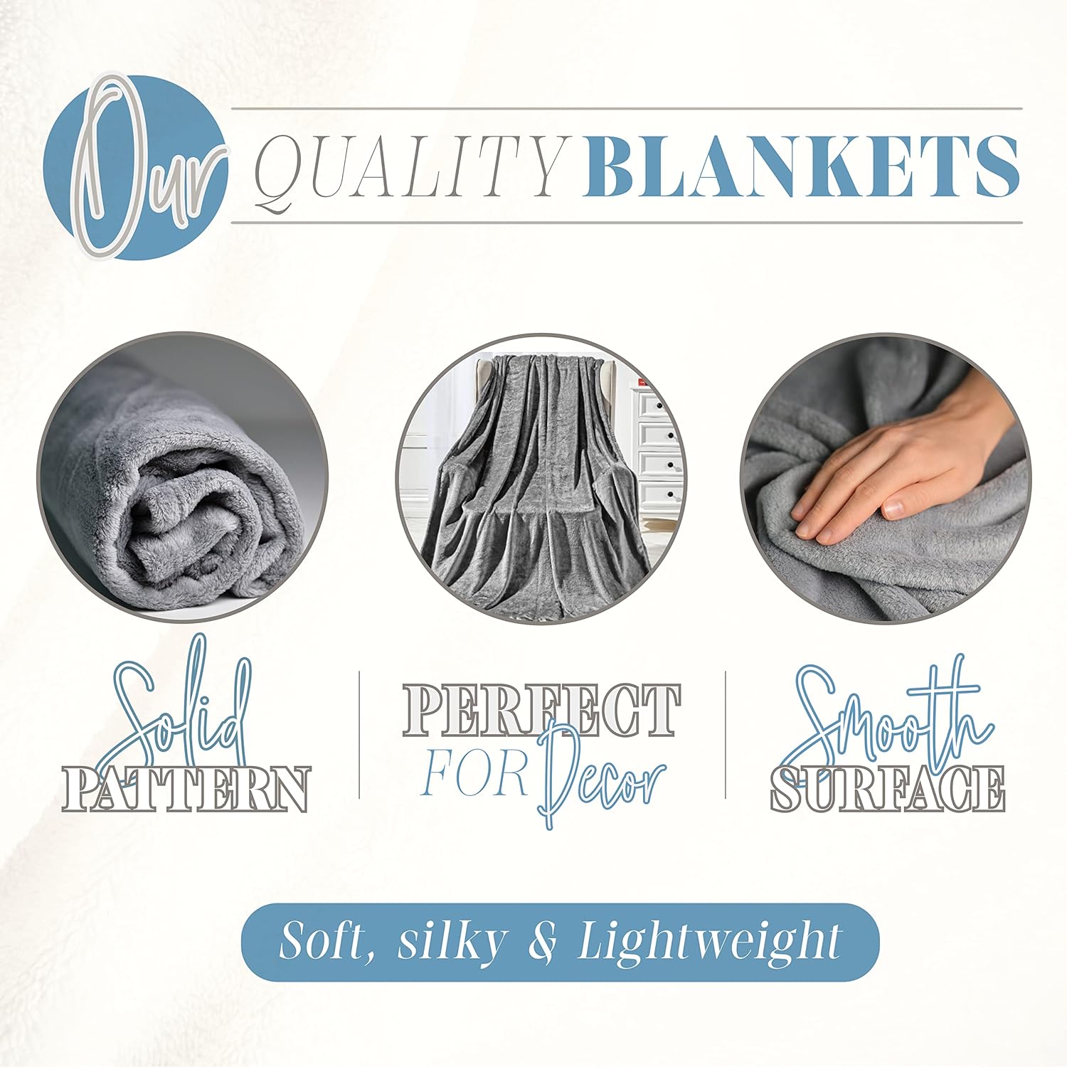 Elegant Comfort Manta de lujo aterciopelada, ligera para todas las estaciones, ultra afelpada, suave, acogedora y mullida para sofá, cama, viajes,