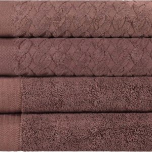 SUPERIOR Juego de 4 toallas de baño de algodón turco jacquard sólido para adultos y niños, artículos esenciales de baño, ducha, spa, piscina, secado SUPERIOR Juego de 4 toallas de baño de algodón turco jacquard sólido para adultos y niños, artículos esenciales de baño, ducha, spa, piscina, secado