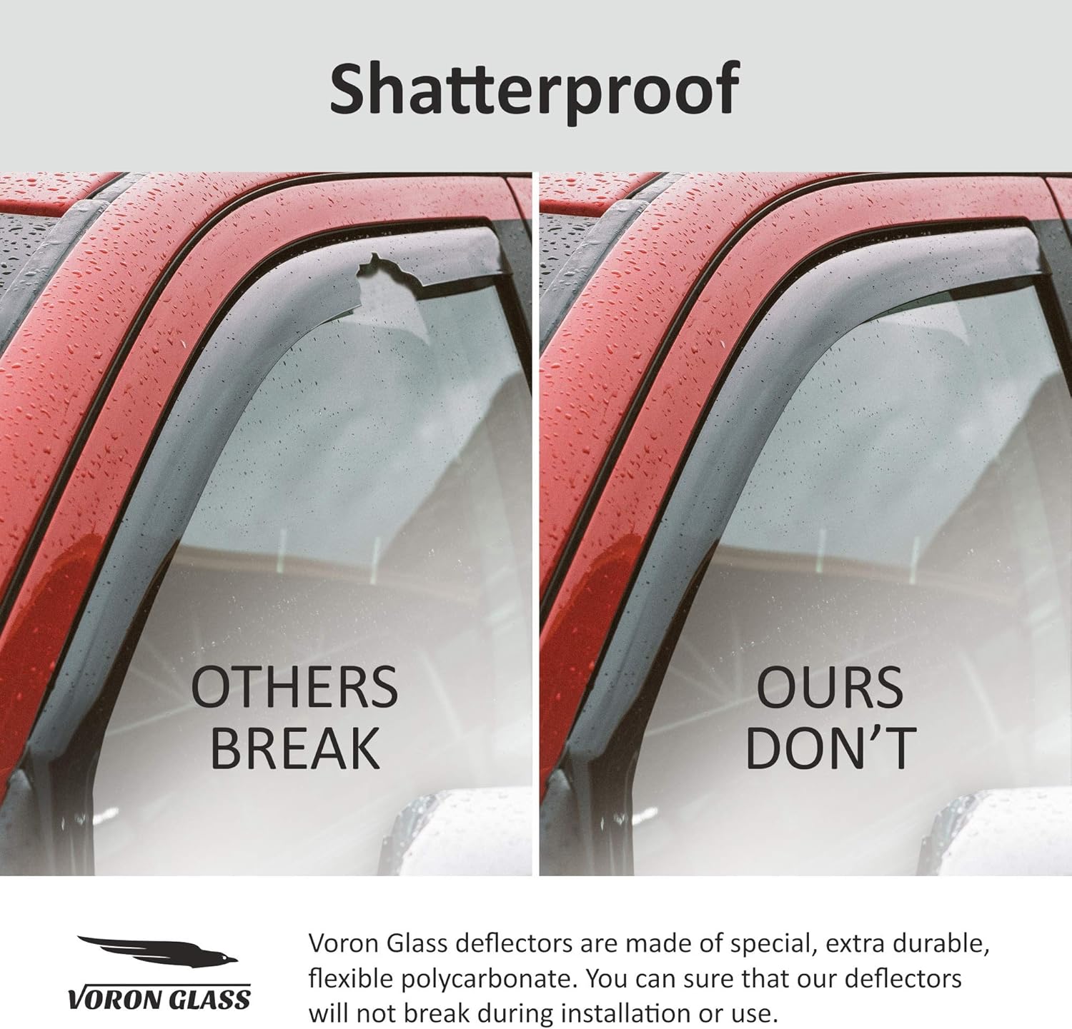 Voron Glass Protectores de lluvia extra duraderos en canal para Ford F150 2021-2024 Regular CabSuperCrewSuperCab, deflectores de ventana, viseras de