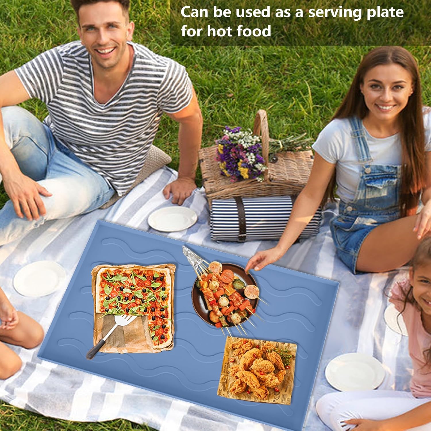 Funda de silicona resistente de 36 pulgadas para parrilla Blackstone de 36 pulgadas, alfombrilla de silicona de grado alimenticio para protección