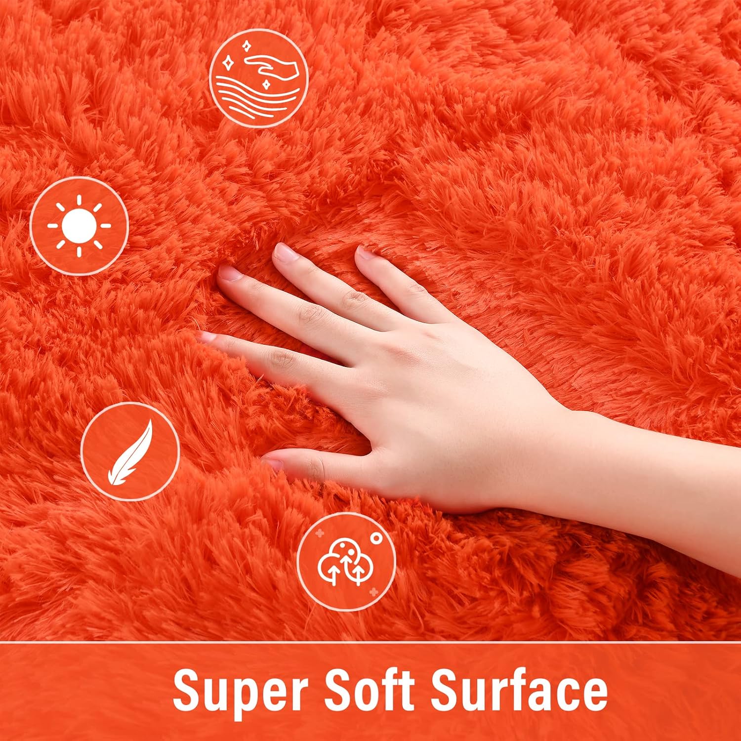 Merelax – Tapete moderno afelpado para habitación, sala, habitación de niños y guardería, tapete decorativo suave, cómodo y antideslizante para