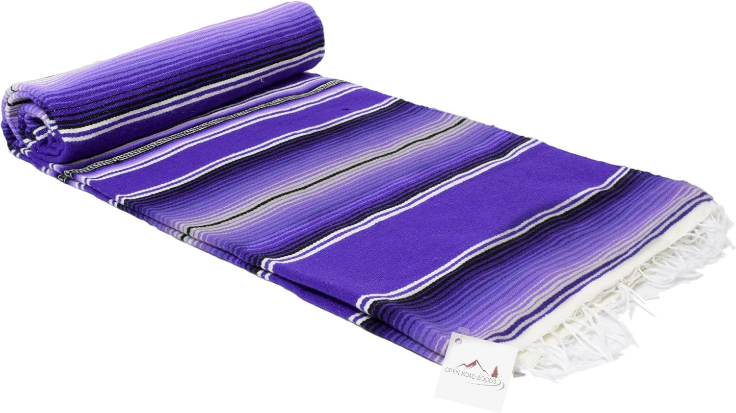 Auténtica manta mexicana de sarape  Manta saltillo mexicana ligera multicolor hecha a mano  Falsa de estilo mexicano clásico, patrón de rayas,