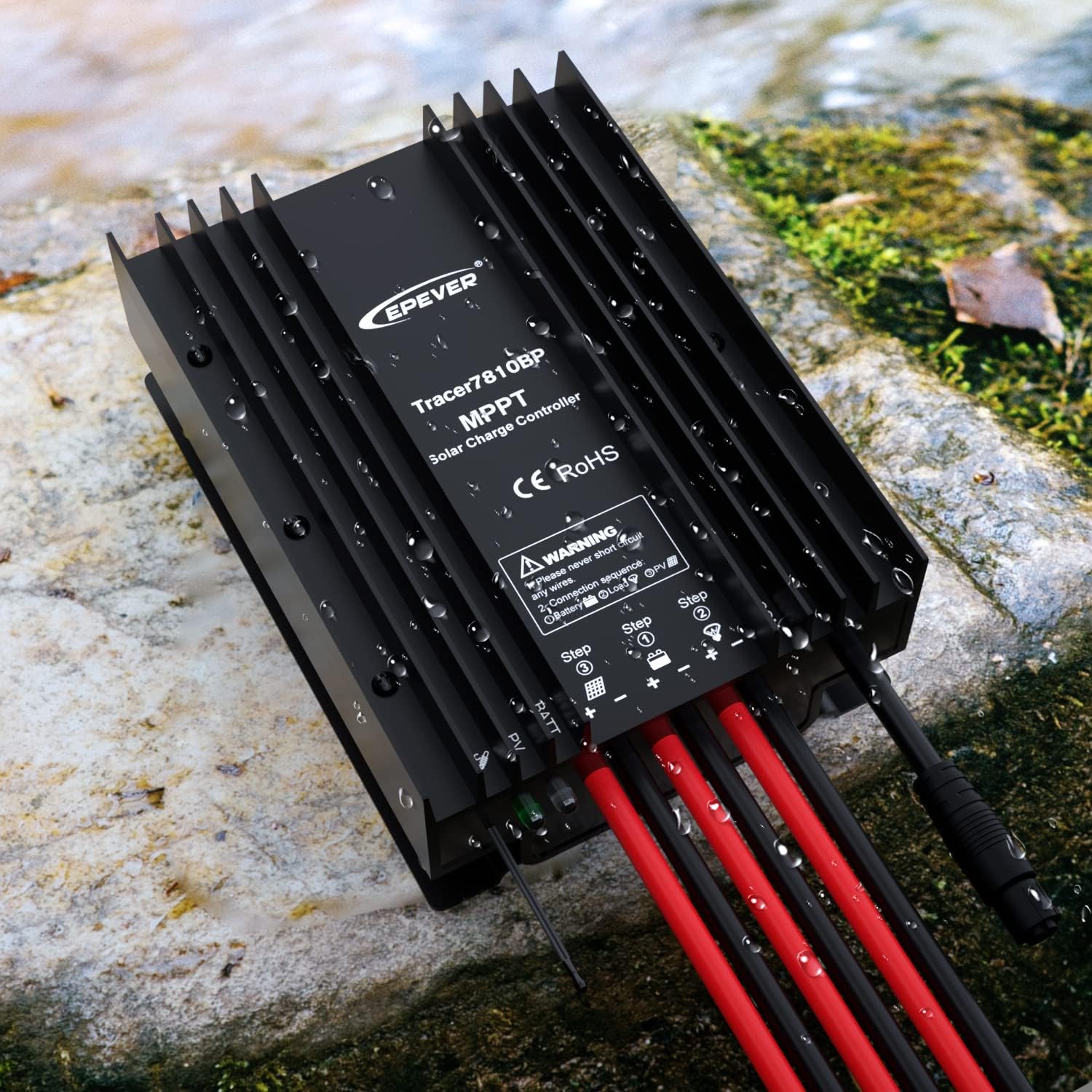 EPEVER IP68 Waterproof 30A MPPT Solar Charge Controller 12V 24V Auto, Solar Panel Battery Intelligent Regulator with MT50 and RS485 Cable, Used in