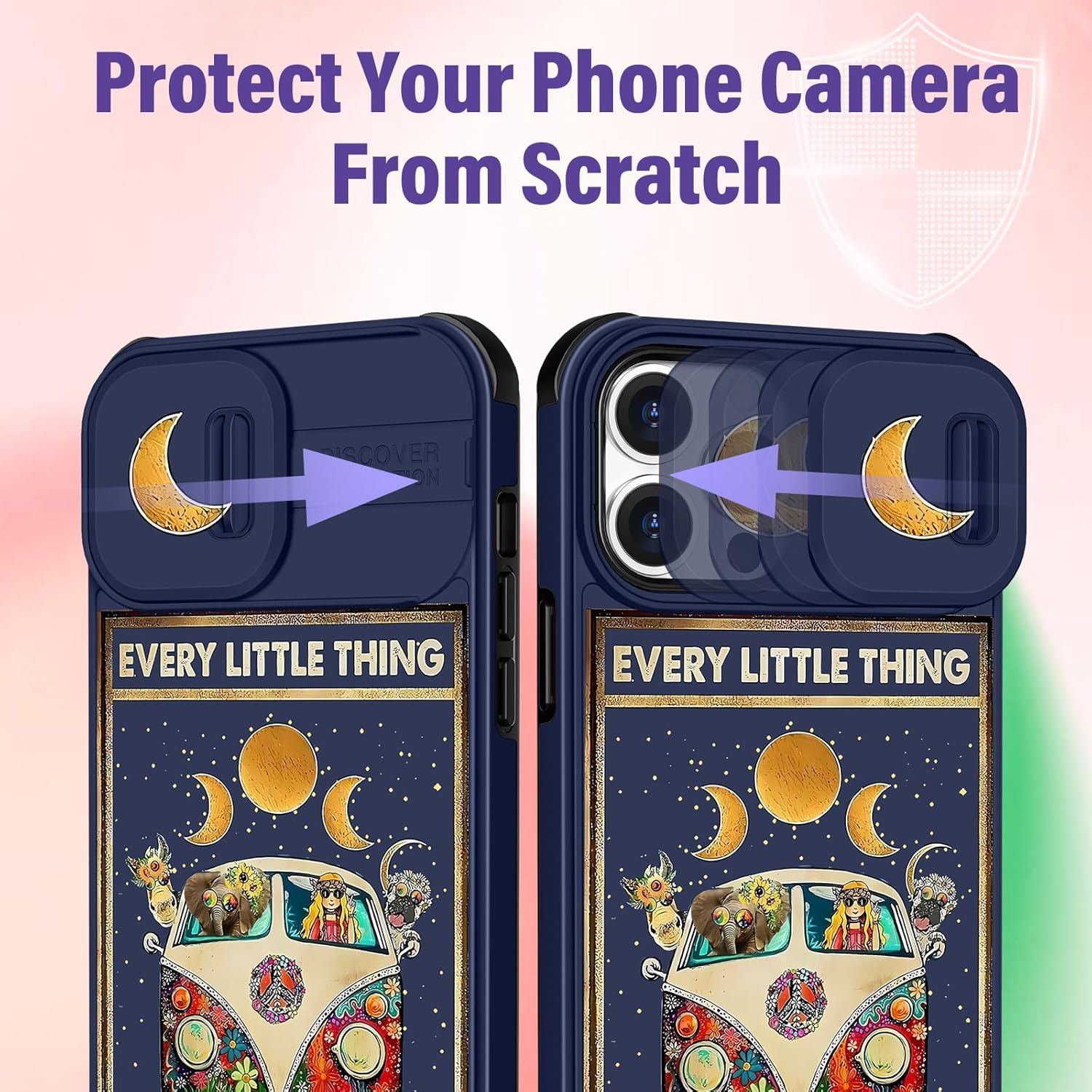 Funermei Funda (2 en 1 para iPhone 11 Pro Max para mujeres, linda cubierta de teléfono para niñas, diseño femenino de autobús Kawaii animales con