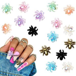Dijes para arte de uñas de araña, aurora 3D, diamantes, holografía, resina, araña, arte de uñas, joyería de arte de uñas, gemas de uñas láser, Dijes para arte de uñas de araña, aurora 3D, diamantes, holografía, resina, araña, arte de uñas, joyería de arte de uñas, gemas de uñas láser,