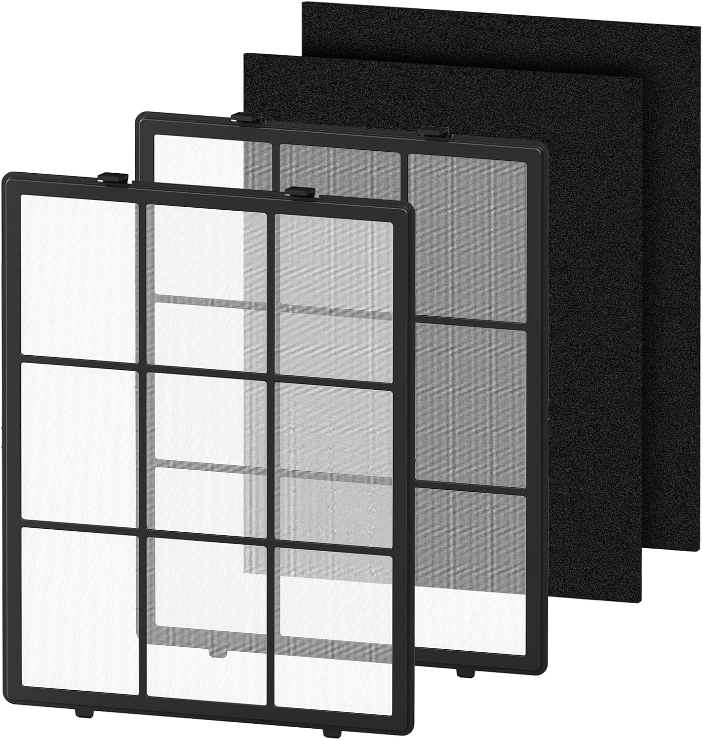 Juego de prefiltros lavables para purificador de aire Winix PlasmaWave C535 5300-2 6300-2, 2 prefiltros de malla fina lavables y 2 filtros de carbón