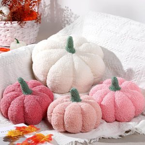Kajaia 4 cojines de calabaza 3D de Acción de Gracias, almohada de calabaza de Halloween, sherpa, otoño, calabaza, almohada de peluche para niños, 11 Kajaia 4 cojines de calabaza 3D de Acción de Gracias, almohada de calabaza de Halloween, sherpa, otoño, calabaza, almohada de peluche para niños, 11