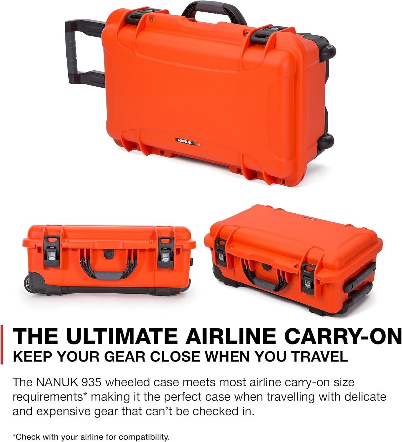 Nanuk 935 – Maletín rígido impermeable con ruedas vacío