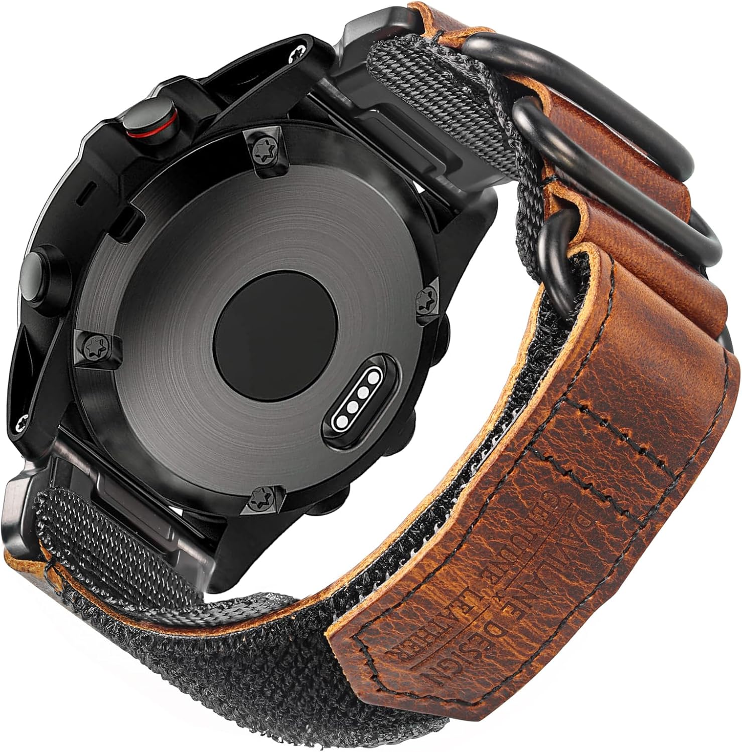 Compatible With Garmin Watch Band, Leather Watch Band Sports Strap For FnixInstinctTactixVivoactiveApproachMARQQuatixD2ForerunnerEnduro,202226MM