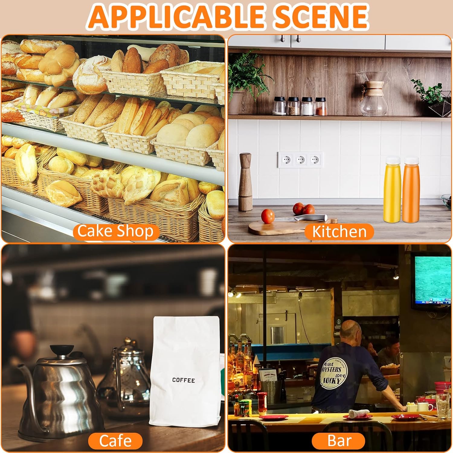 Tanlade 100 botellas de plástico para jugos con tapas, recipientes transparentes reutilizables para bebidas, botellas vacías para jugos caseros,
