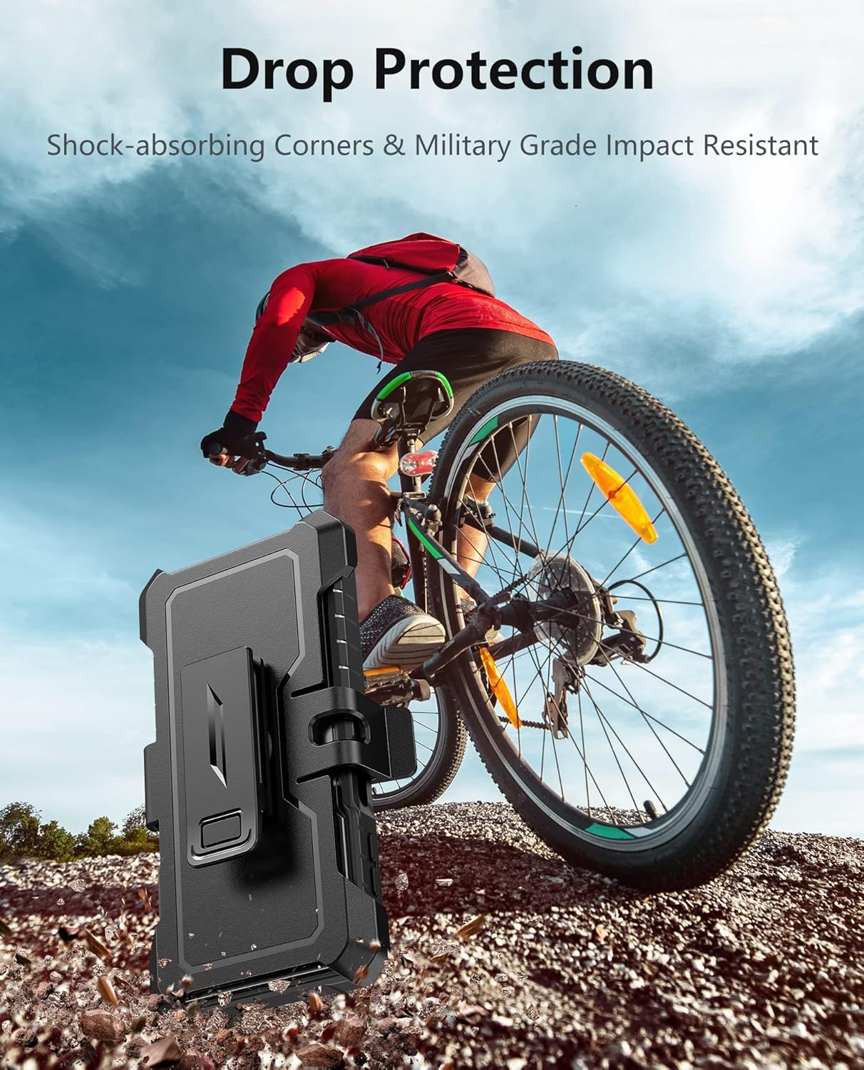 FNTCASE Case for Samsung Galaxy A14-5G Military Grade Drop Proof Protection Rugged Protective A14 Cell Phone Cover with Belt Clip Holster Kickstand