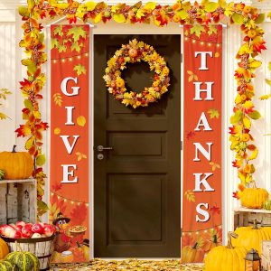 KatchOn, Cartel colgante de agradecimiento  Xtralarge de 72 x 12 pulgadas  Decoración de puerta de Acción de Gracias  Pancartas de puerta de feliz KatchOn, Cartel colgante de agradecimiento  Xtralarge de 72 x 12 pulgadas  Decoración de puerta de Acción de Gracias  Pancartas de puerta de feliz