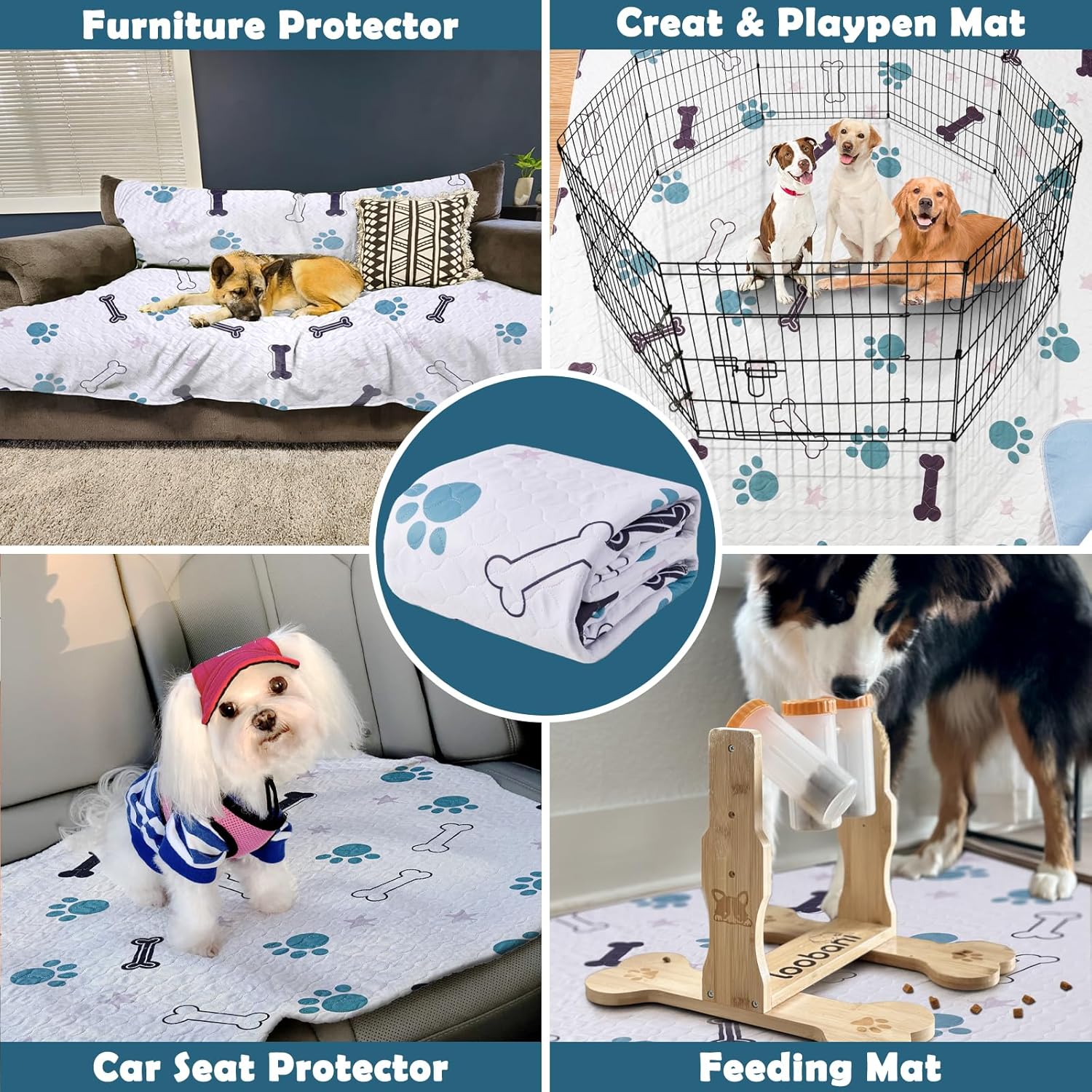 Almohadillas lavables para orina para perros, paquete de 2 almohadillas reutilizables para entrenamiento de cachorros, almohadillas duraderas y