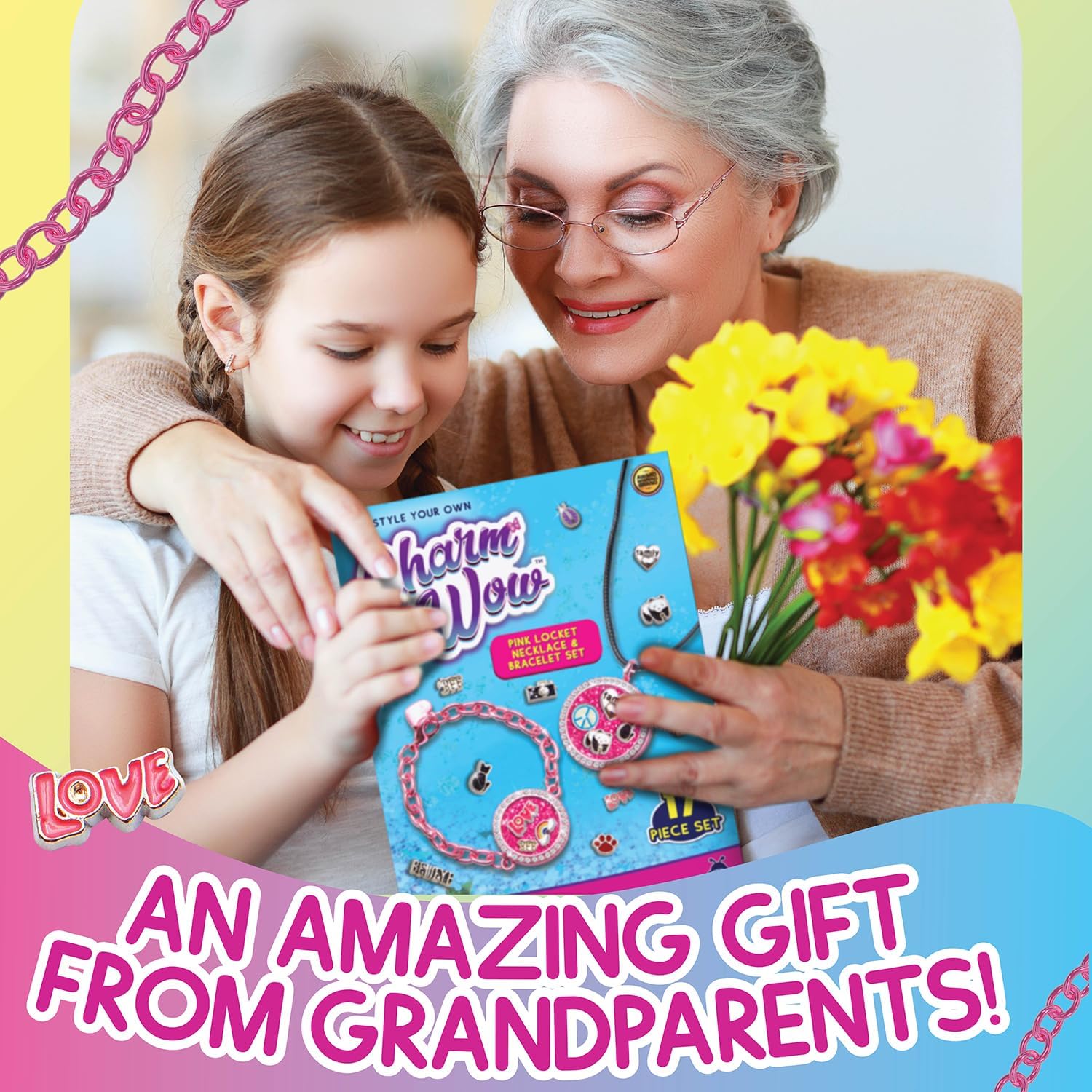 CharmWow – Kit de collar y pulsera de bricolaje, gran idea de regalo para niñas de 9 años, regalos de cumpleaños para niñas y adolescentes de 8 a 10