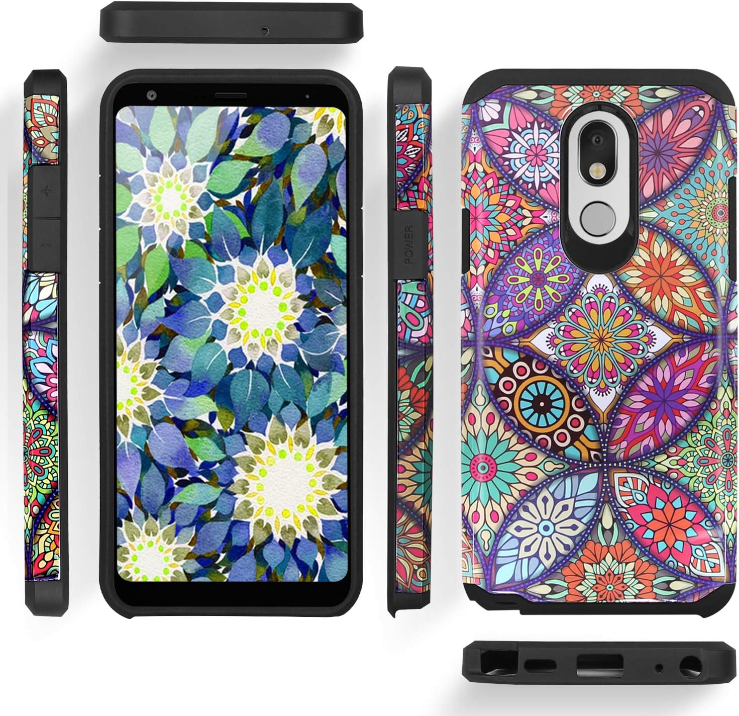 TJS Funda para teléfono compatible con LG Stylo 5LG Stylo 5 PlusLG Stylo 5VLG Stylo 5X de doble capa híbrida a prueba de golpes, protección contra